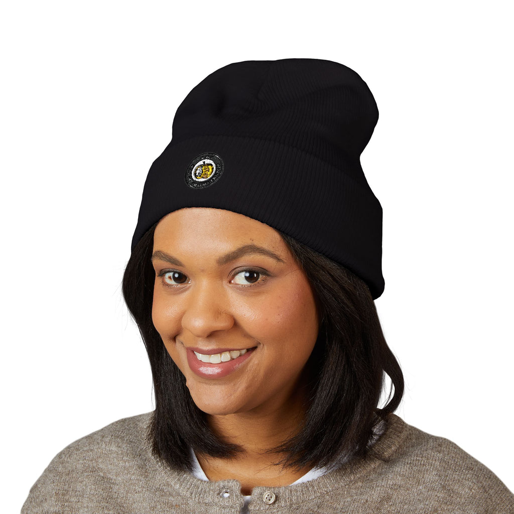 ROT Patch Cuffed Beanie — Classic Knit Winter Hat