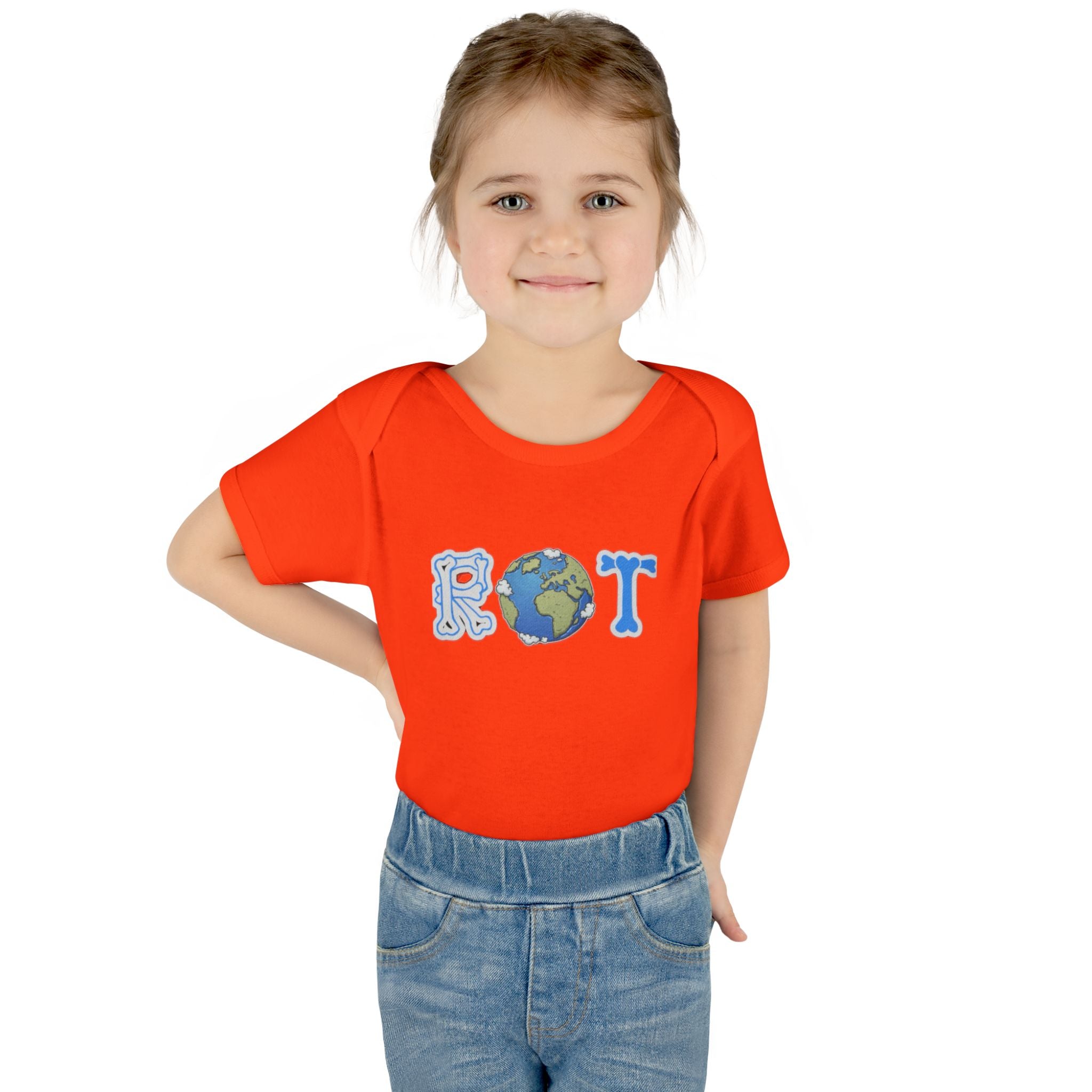 'ROT' Earth Graphic Baby Onesie