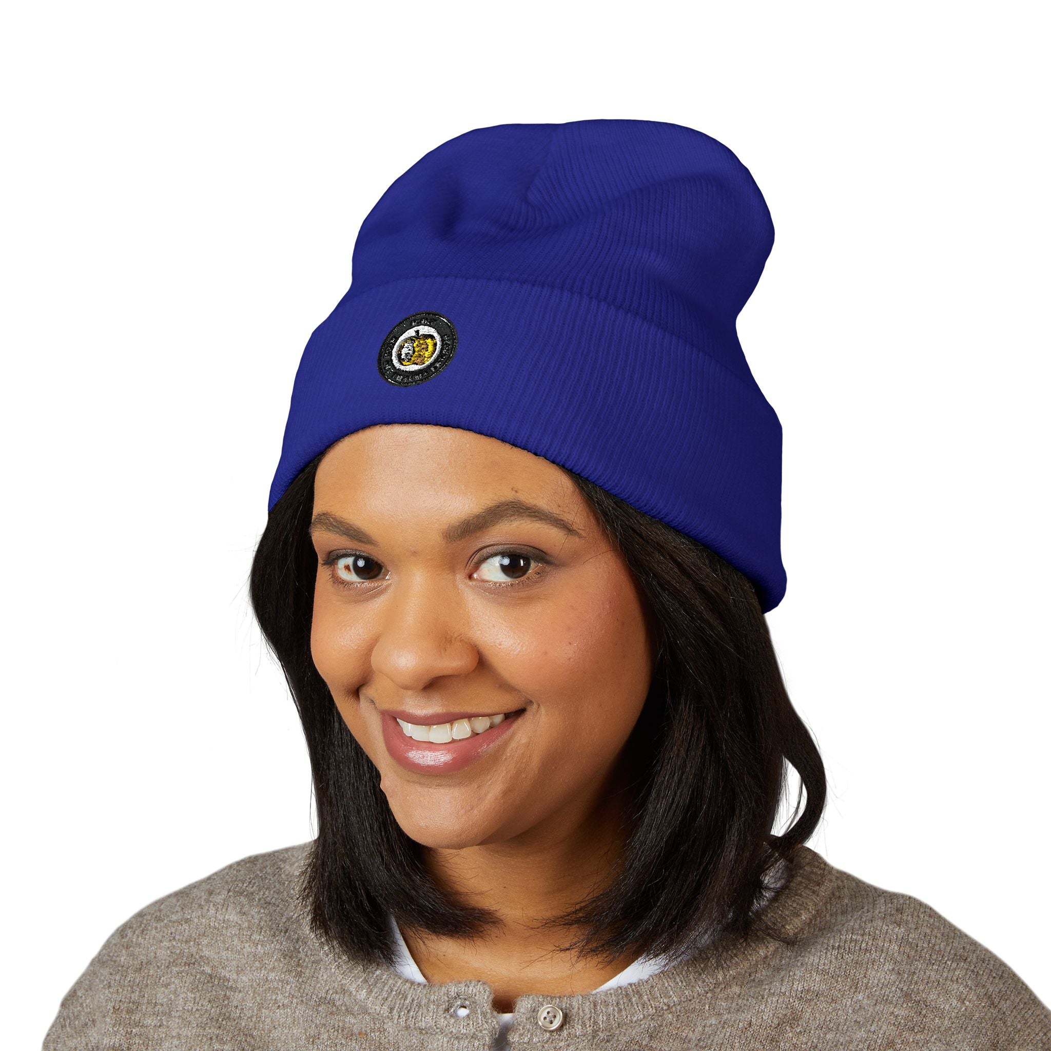ROT Patch Cuffed Beanie — Classic Knit Winter Hat