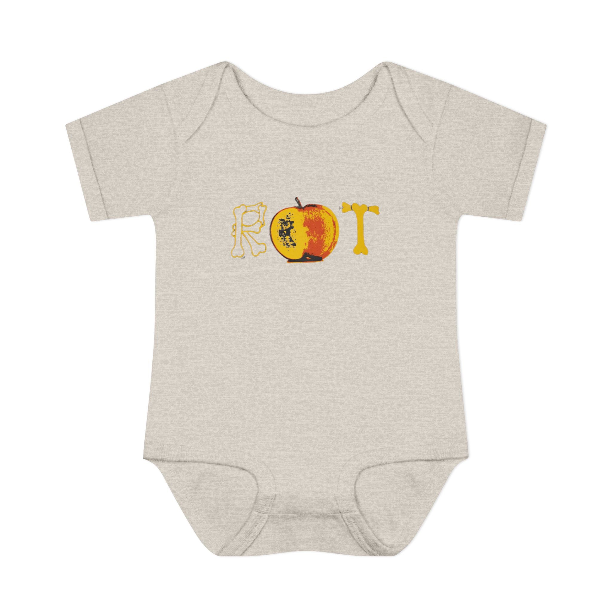 'Rot' Peach Graphic Infant Bodysuit – Funny Fruit Baby Onesie
