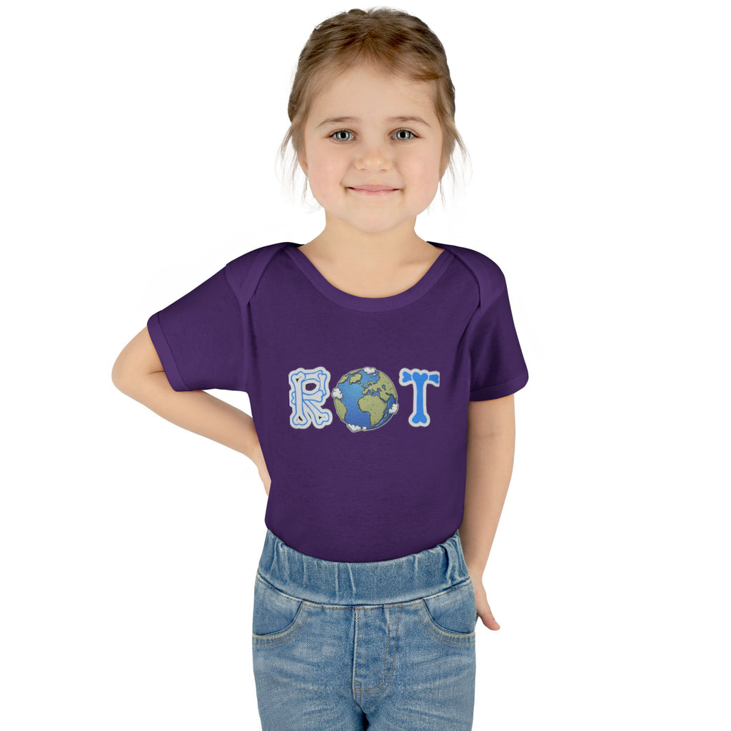 'ROT' Earth Graphic Baby Onesie