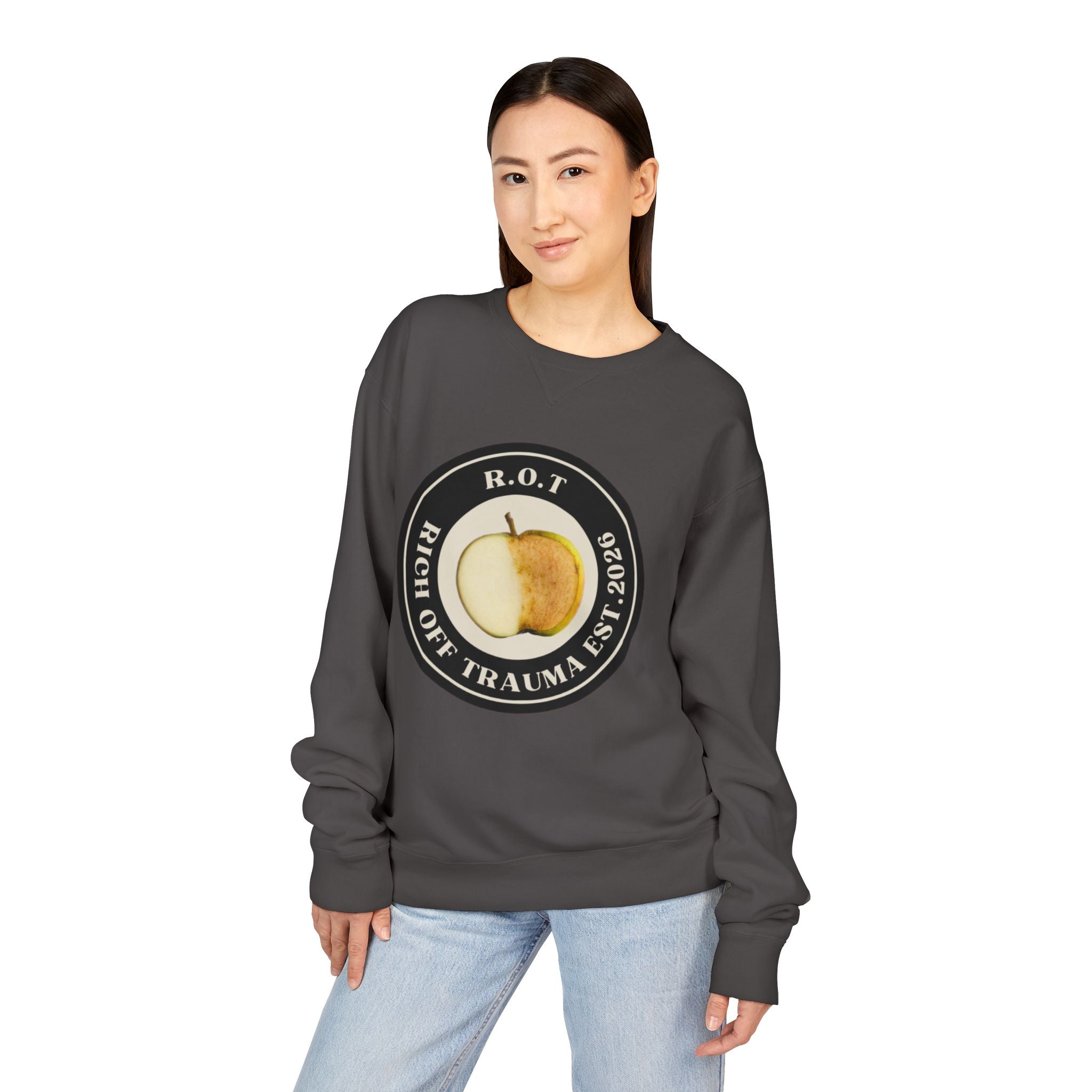 Crewneck Sweatshirt — R.O.T. (Rich Off Trauma) Logo