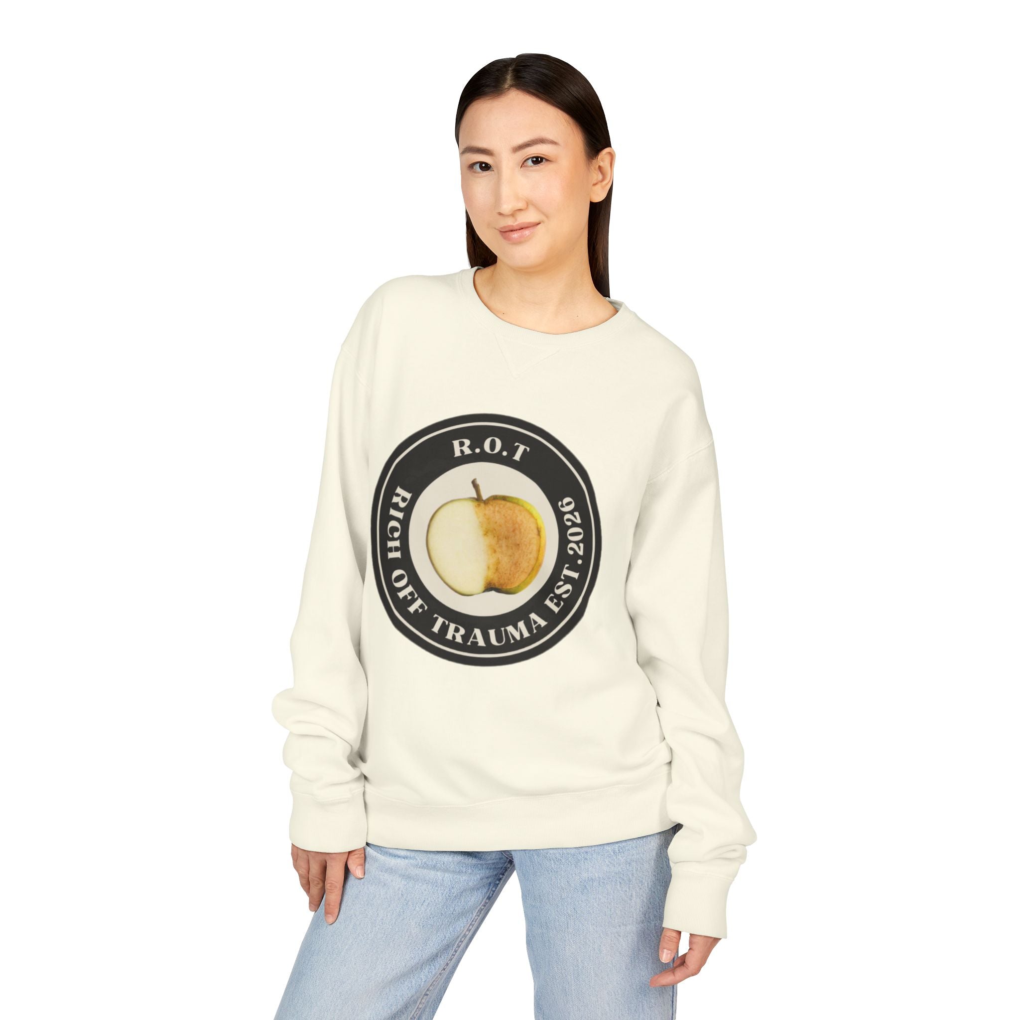 Crewneck Sweatshirt — R.O.T. (Rich Off Trauma) Logo