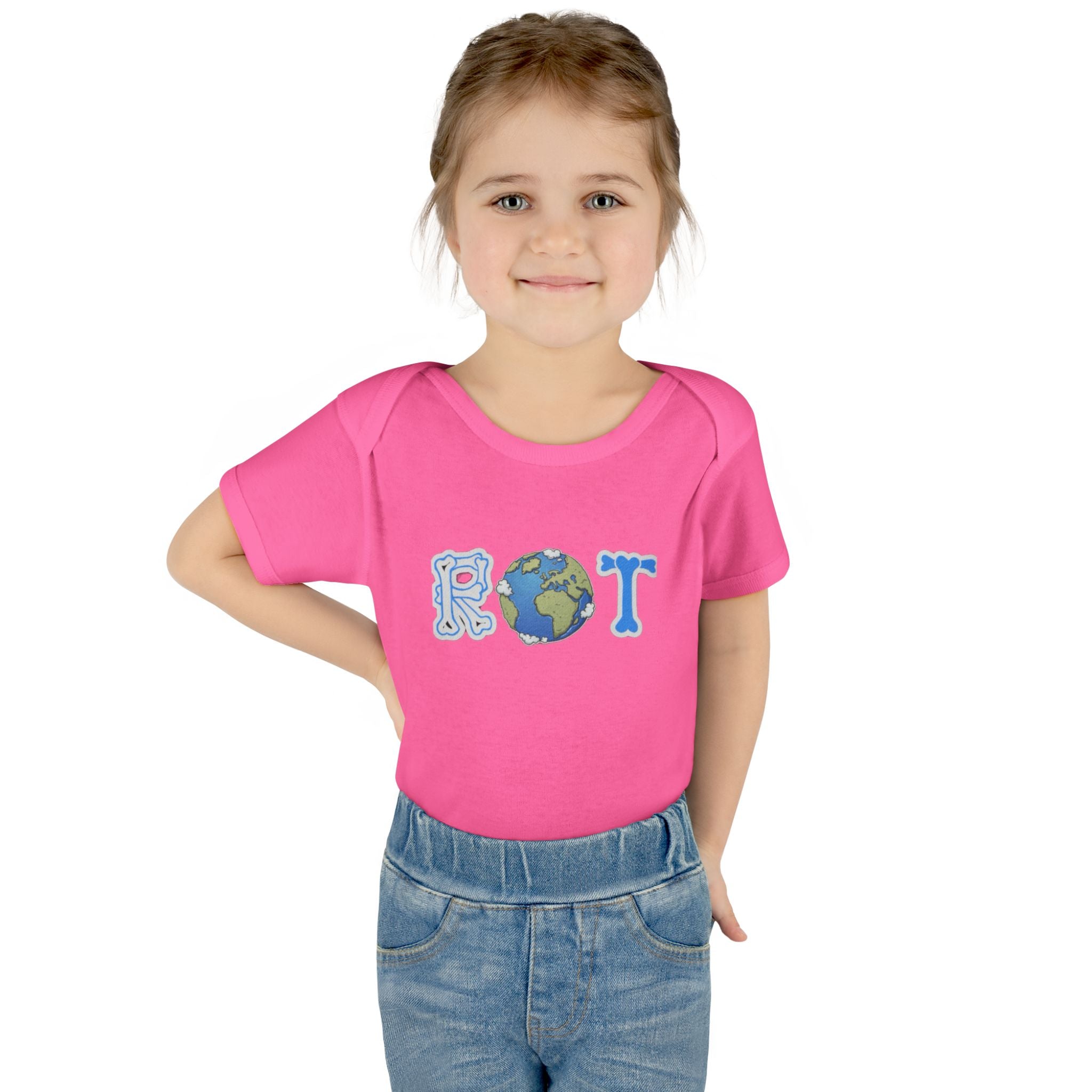 'ROT' Earth Graphic Baby Onesie