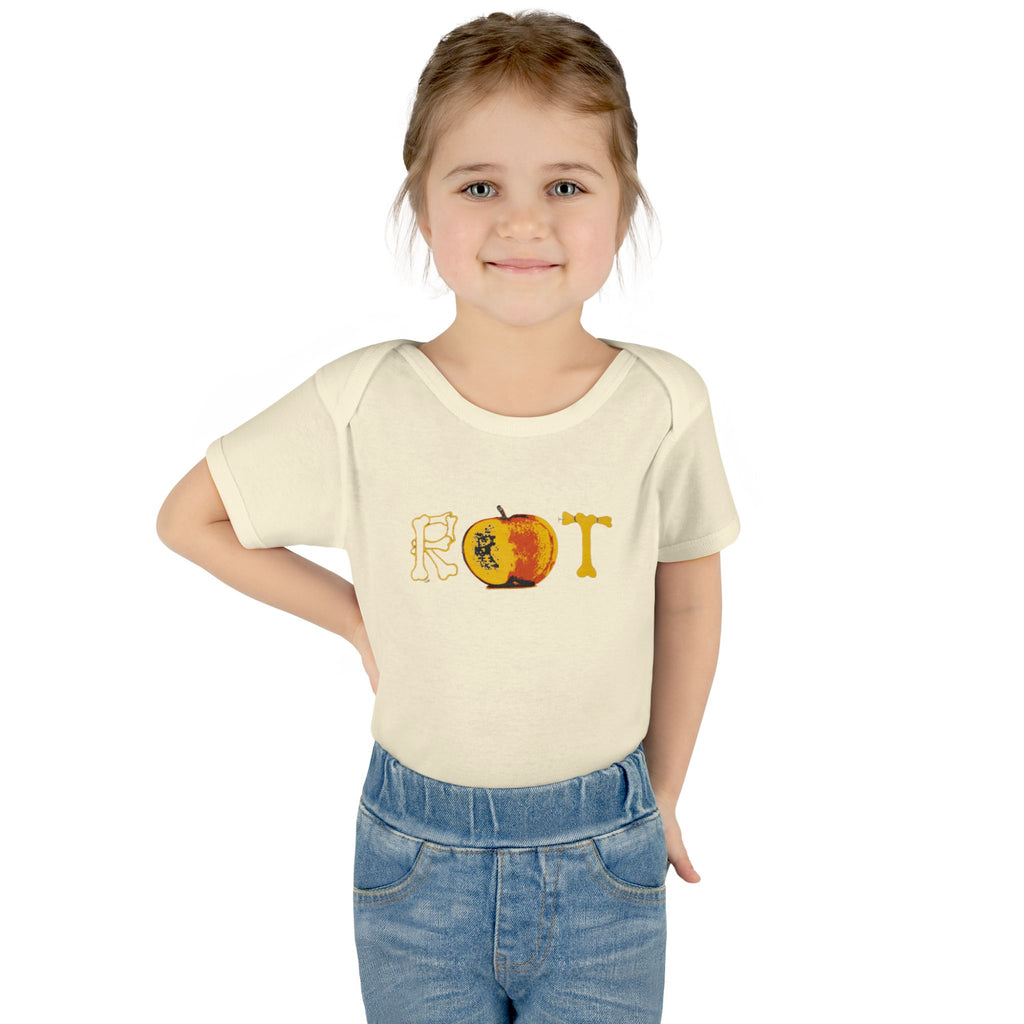 'Rot' Peach Graphic Infant Bodysuit – Funny Fruit Baby Onesie