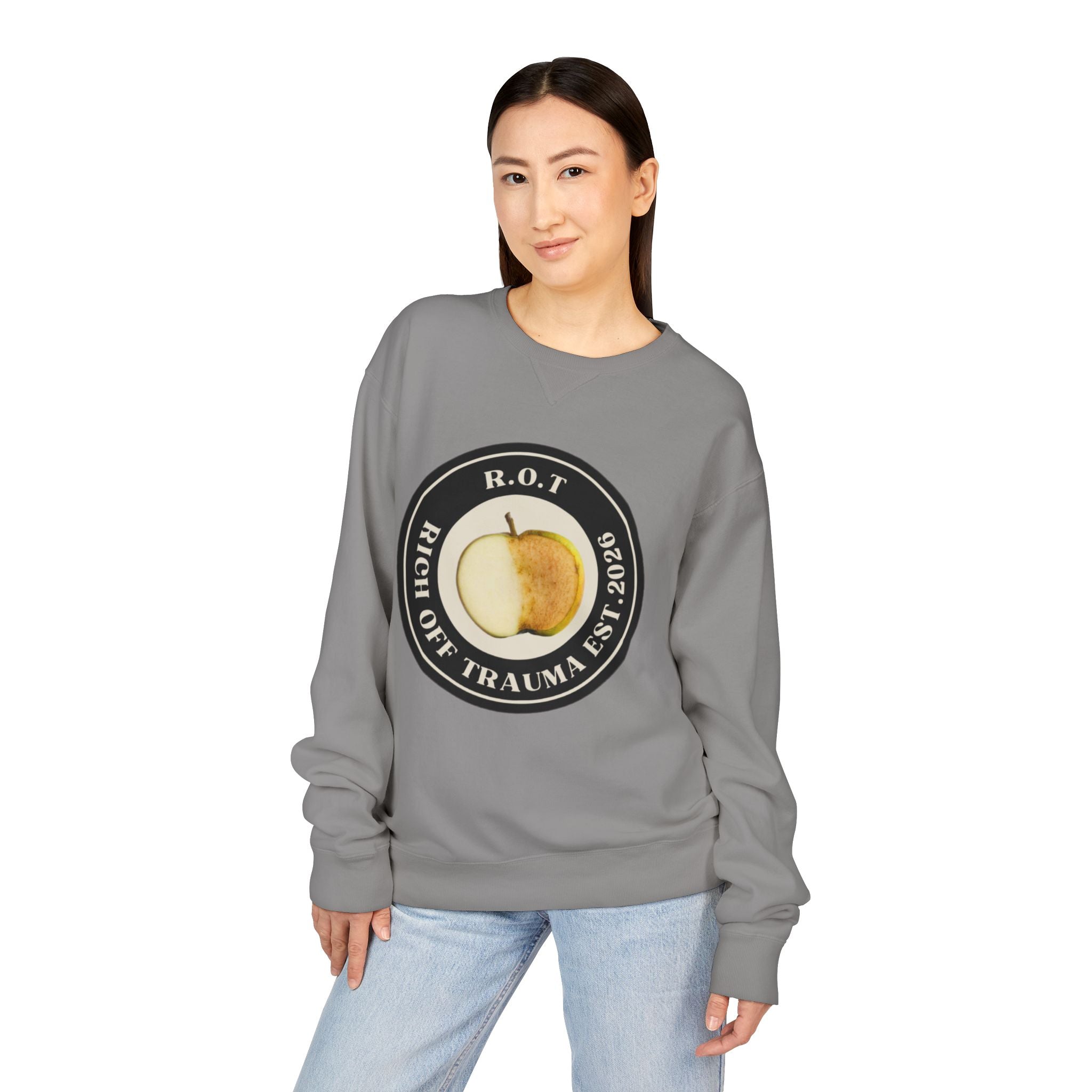 Crewneck Sweatshirt — R.O.T. (Rich Off Trauma) Logo