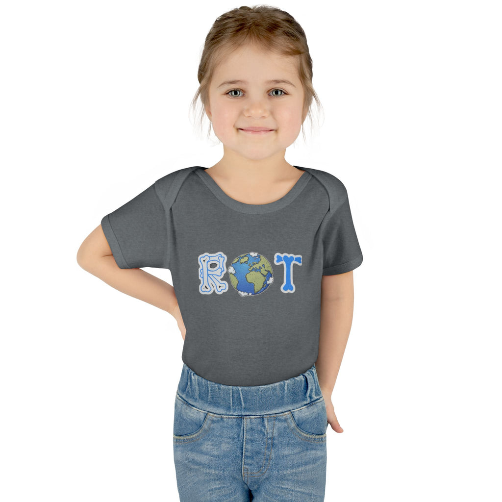 'ROT' Earth Graphic Baby Onesie