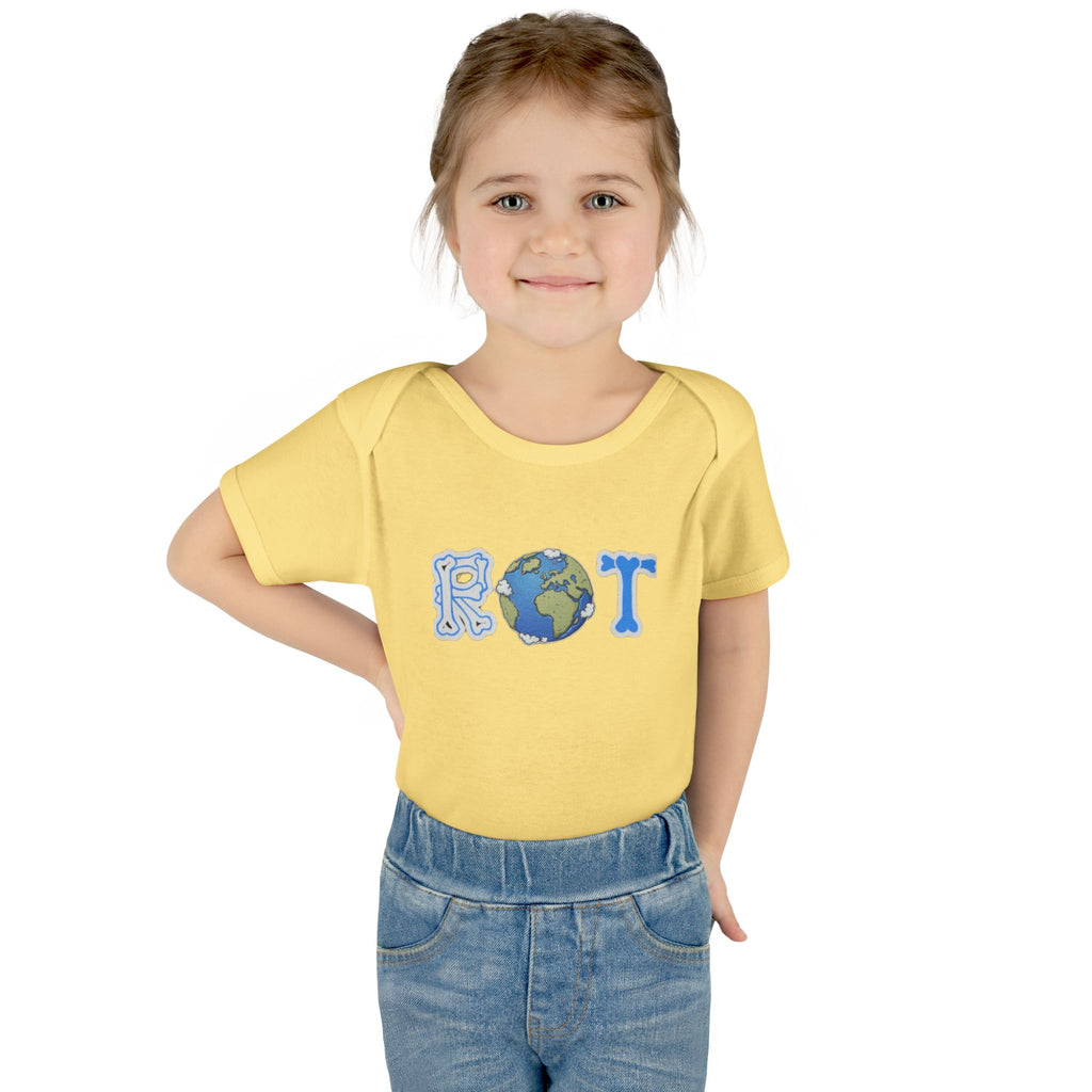 'ROT' Earth Graphic Baby Onesie