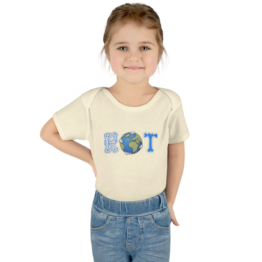 'ROT' Earth Graphic Baby Onesie