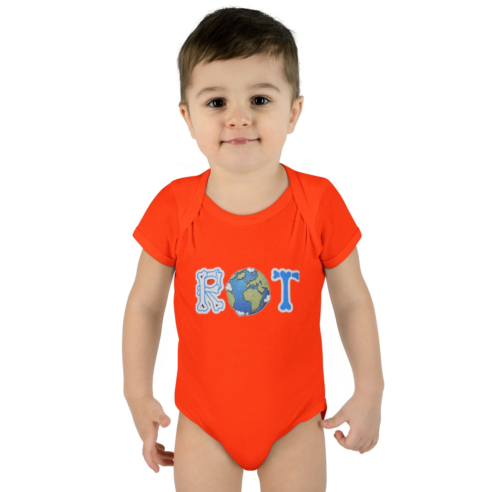 'ROT' Earth Graphic Baby Onesie