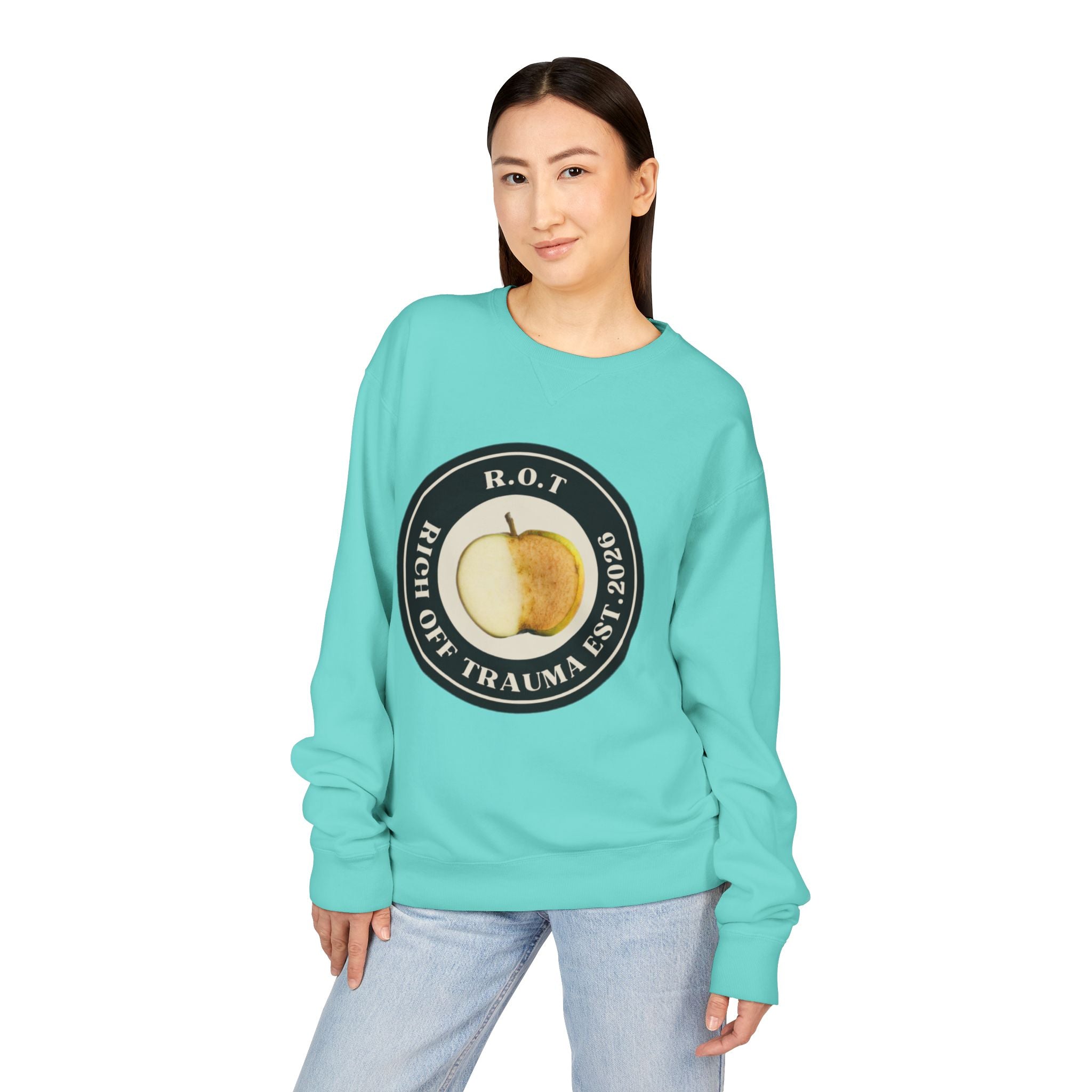 Crewneck Sweatshirt — R.O.T. (Rich Off Trauma) Logo