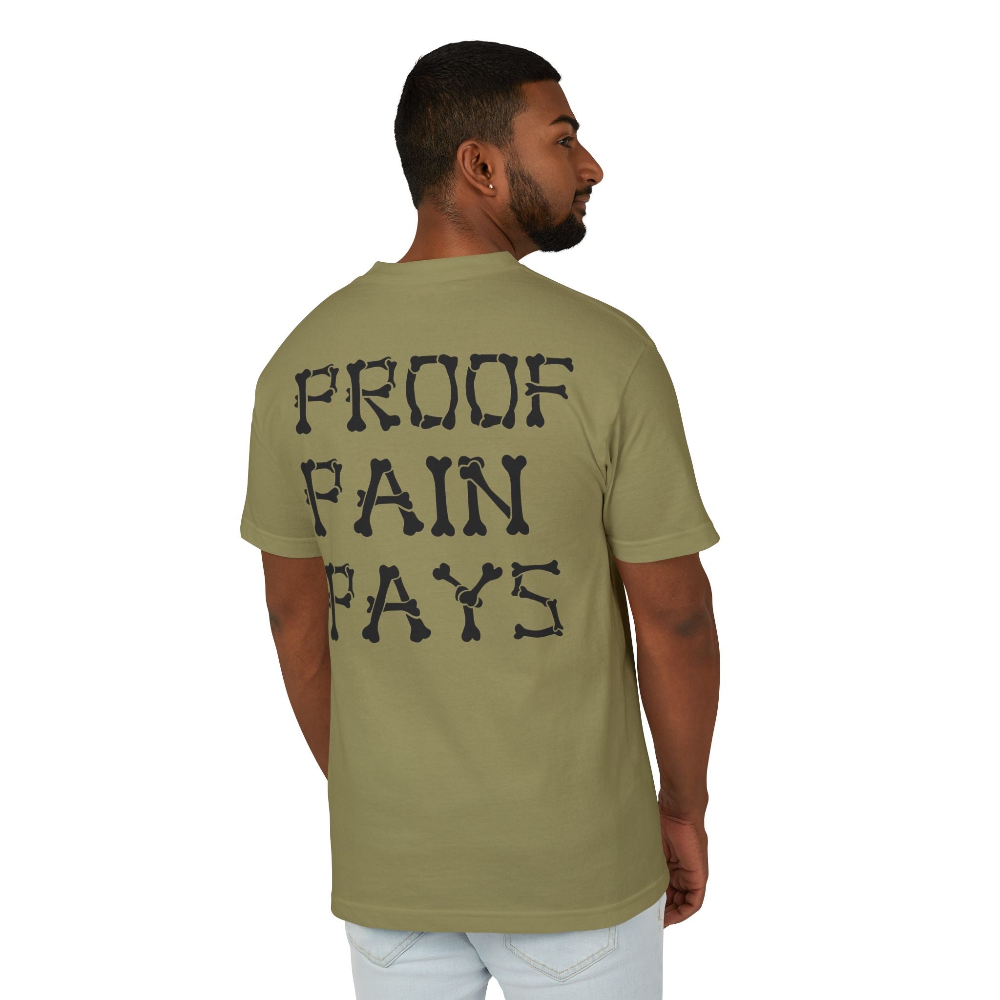 Proof Pain Pays Cotton Tee — ROT Coin Front & 'PROOF PAIN PAYS' Back