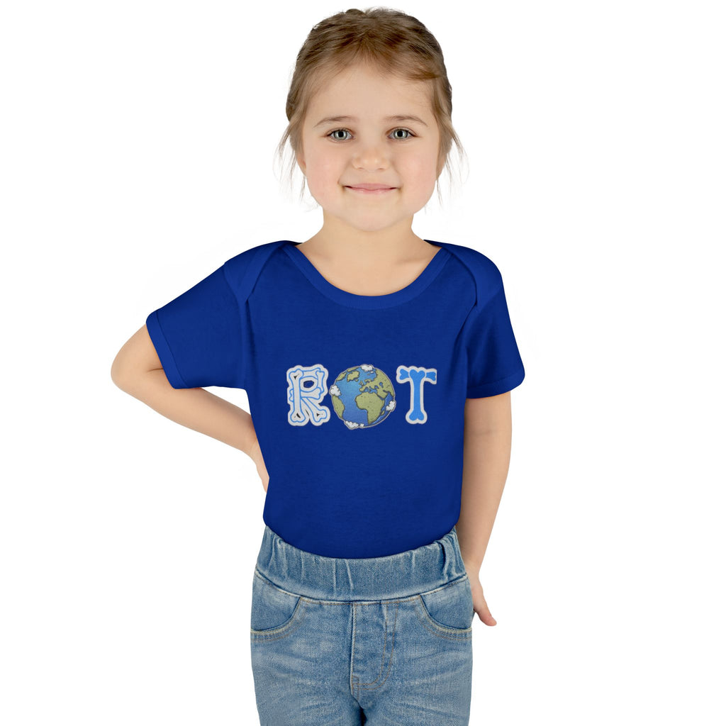 'ROT' Earth Graphic Baby Onesie
