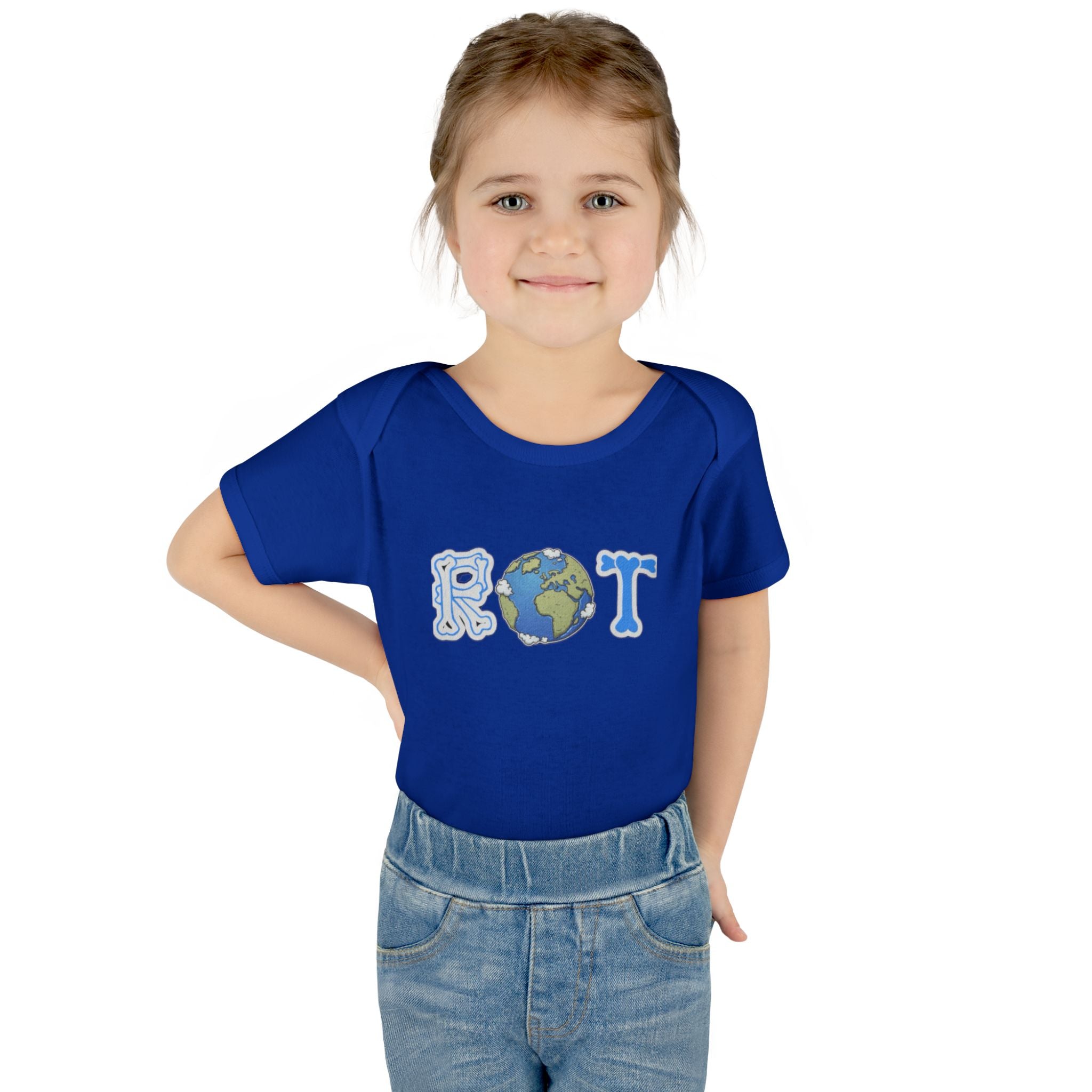 'ROT' Earth Graphic Baby Onesie