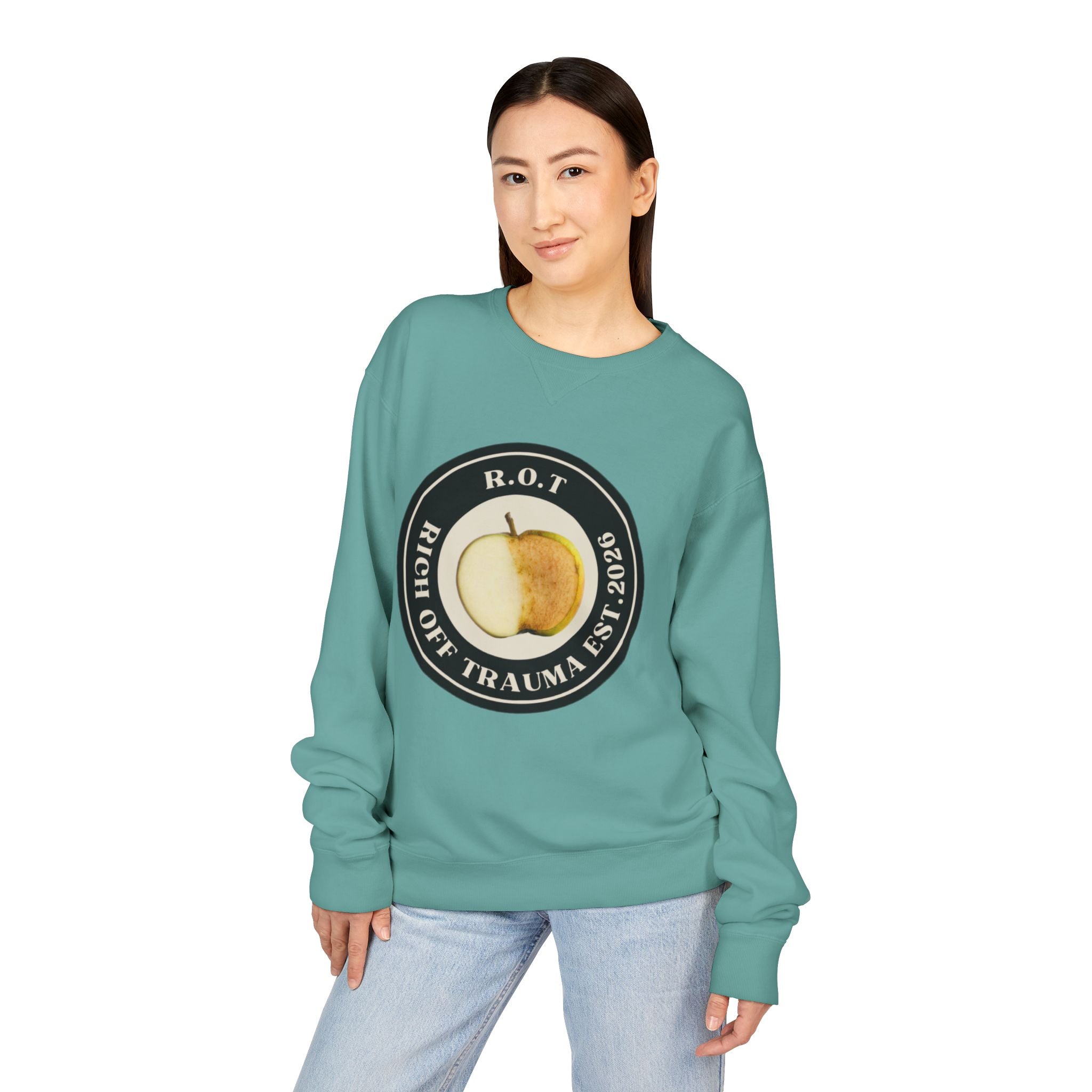 Crewneck Sweatshirt — R.O.T. (Rich Off Trauma) Logo