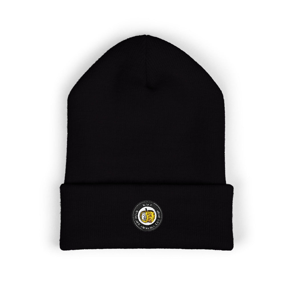 ROT Patch Cuffed Beanie — Classic Knit Winter Hat
