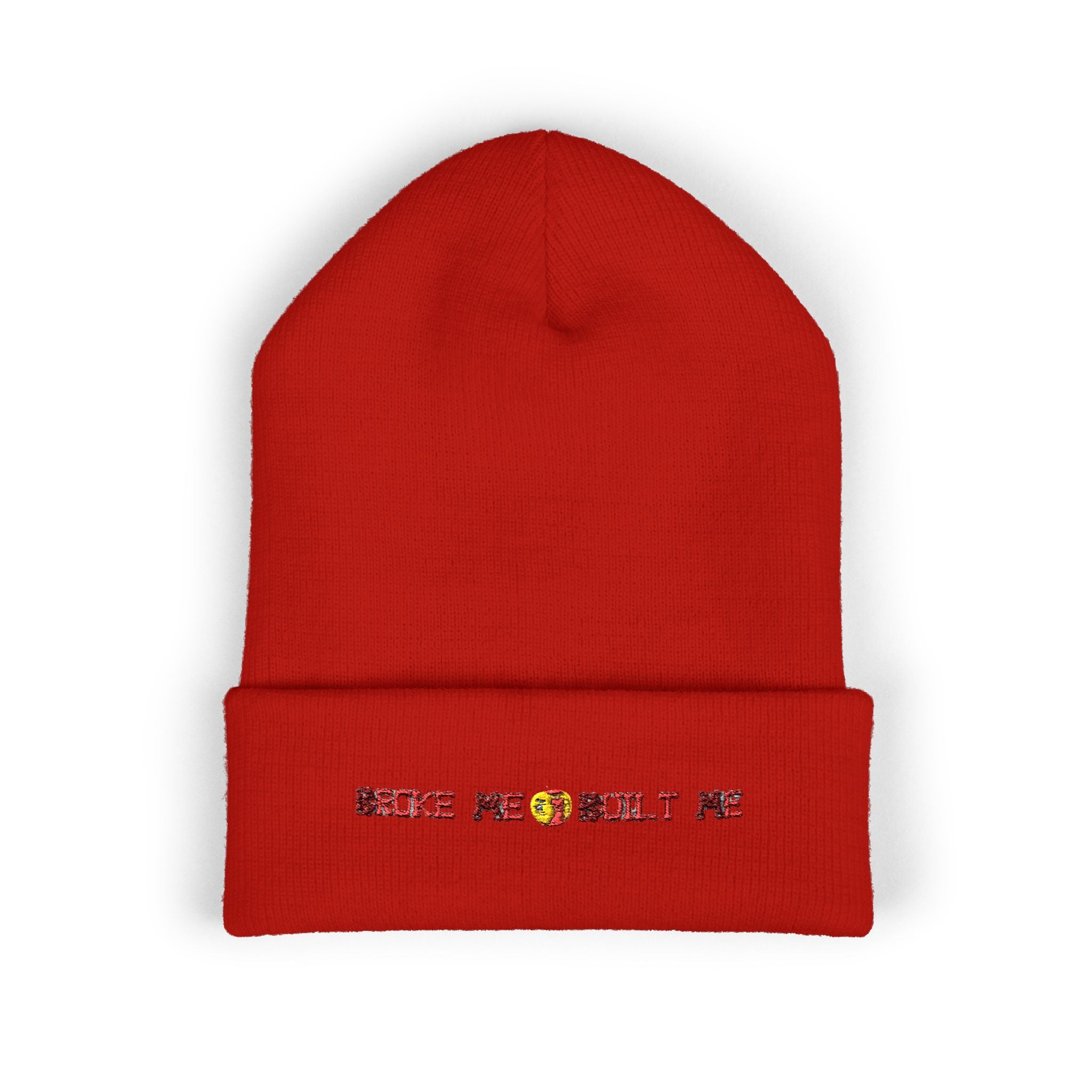 Broken ROT Patch Cuffed Beanie — Classic Knit Winter Hat