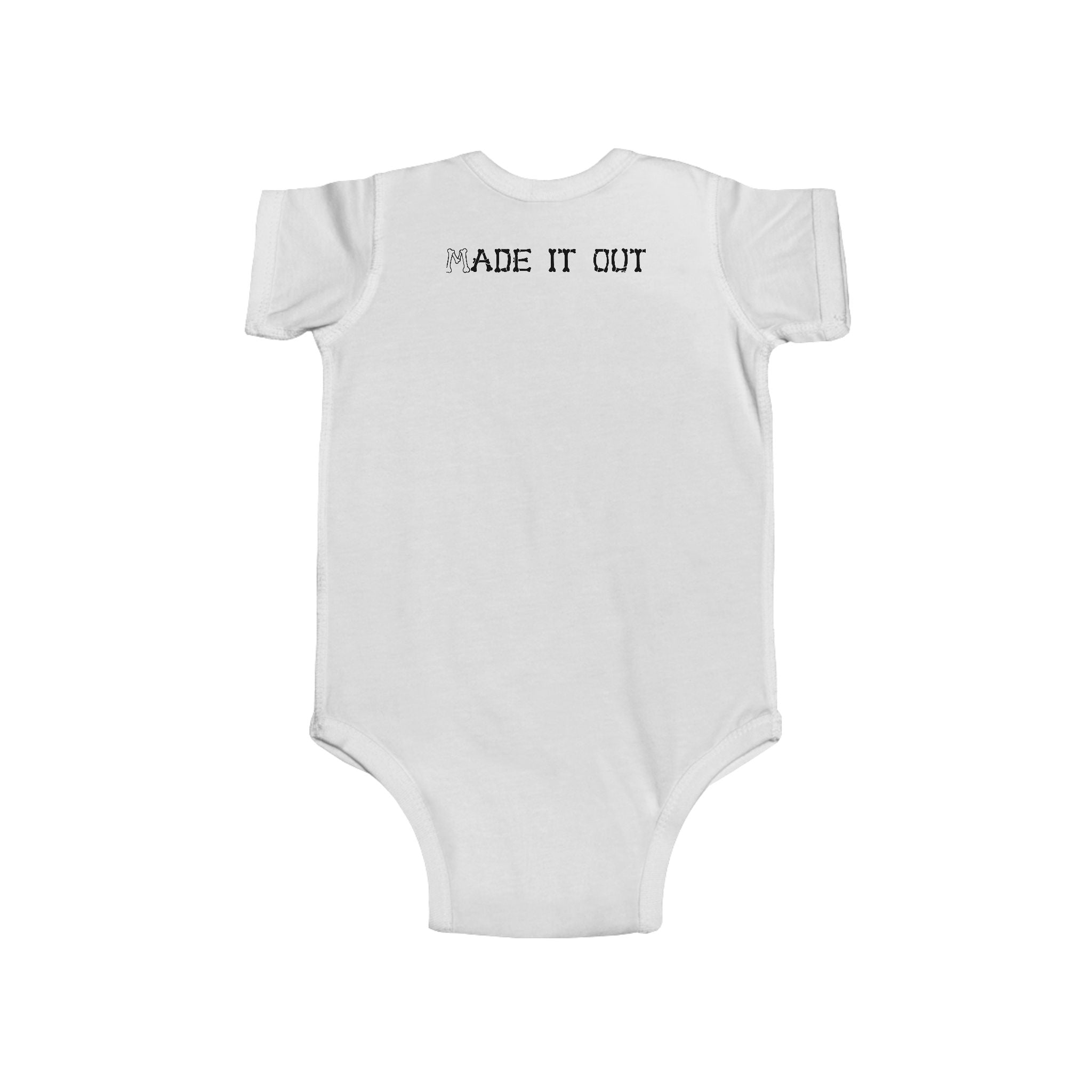 Infant Bodysuit "Made It Out" Minimal Logo Baby Onesie