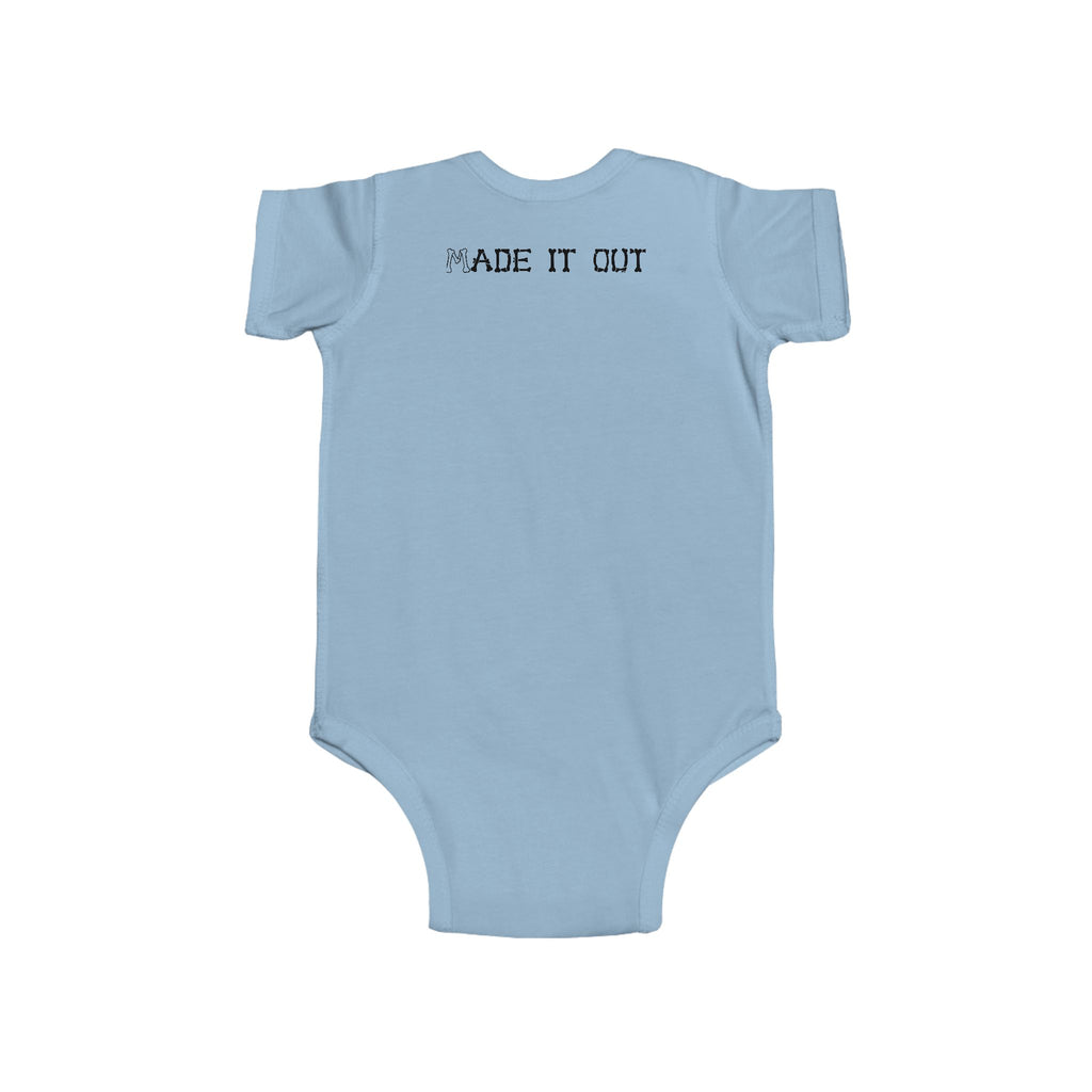 Infant Bodysuit "Made It Out" Minimal Logo Baby Onesie