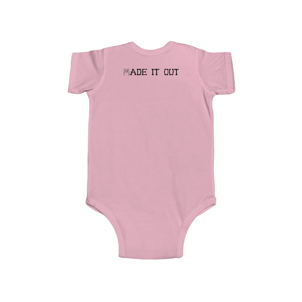 Infant Bodysuit "Made It Out" Minimal Logo Baby Onesie