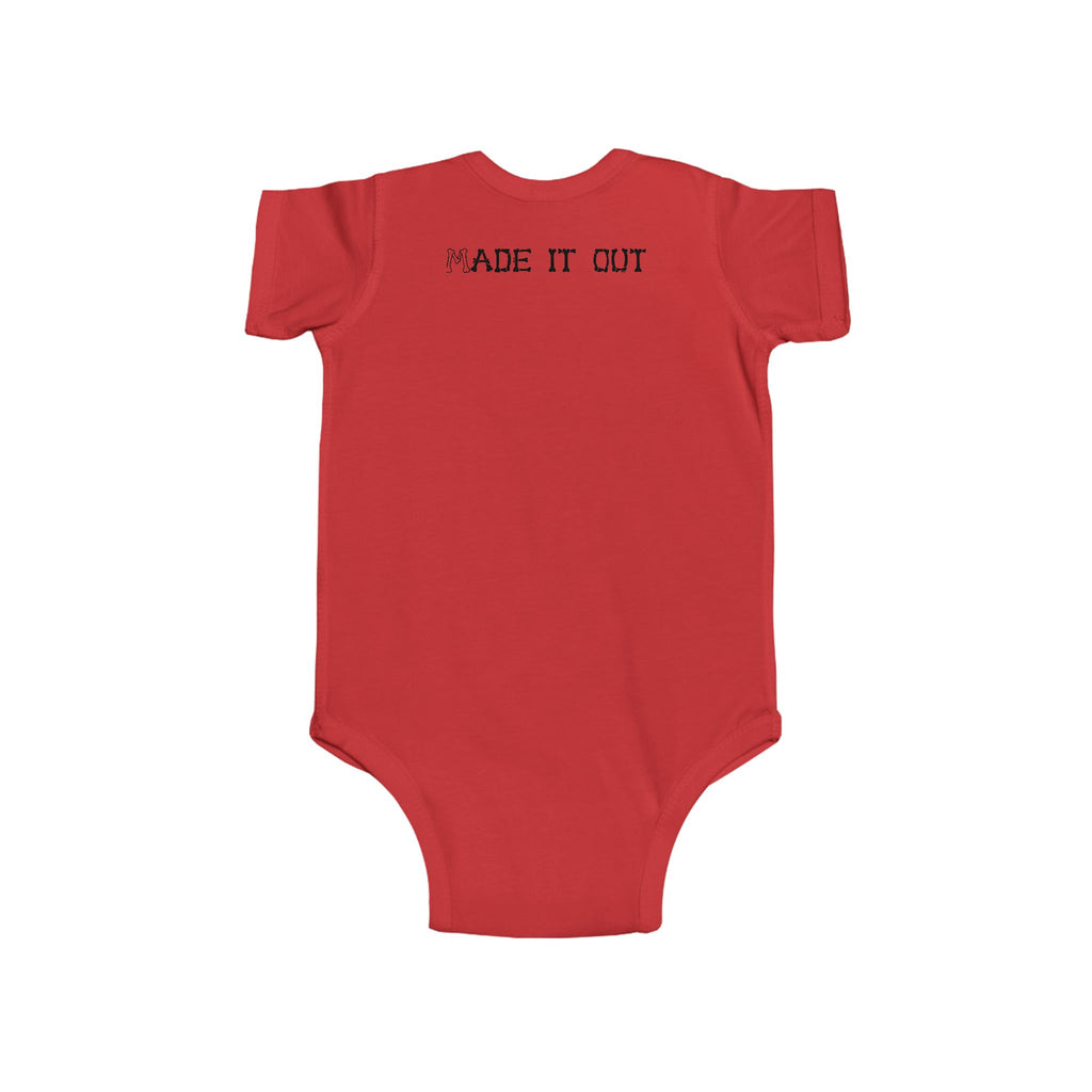 Infant Bodysuit "Made It Out" Minimal Logo Baby Onesie