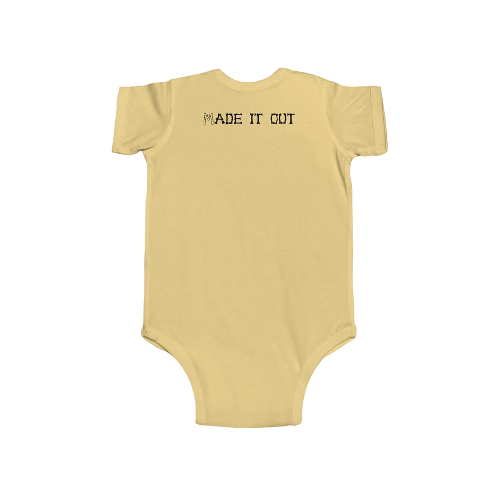 Infant Bodysuit "Made It Out" Minimal Logo Baby Onesie