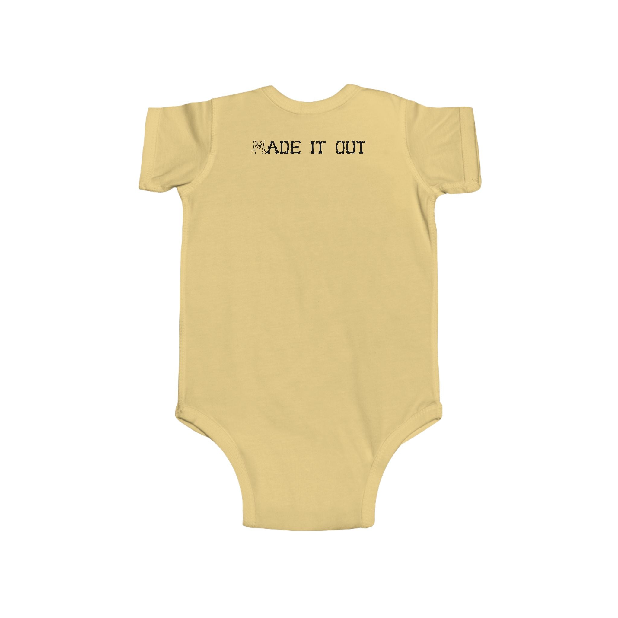 Infant Bodysuit "Made It Out" Minimal Logo Baby Onesie