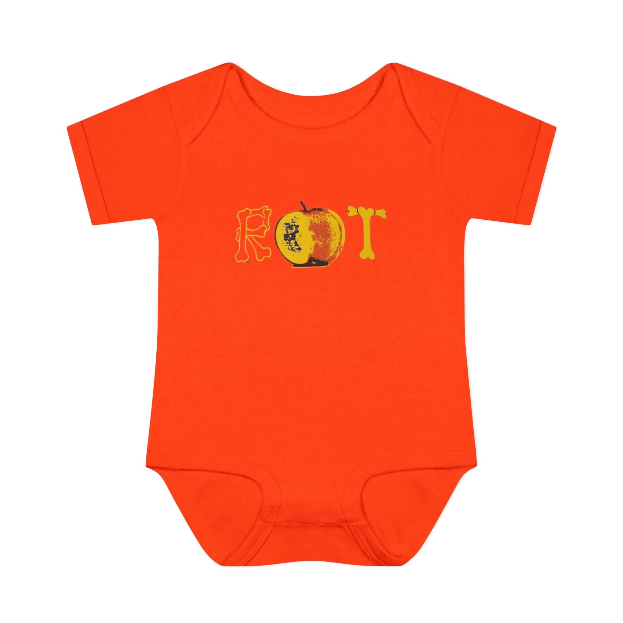 'Rot' Peach Graphic Infant Bodysuit – Funny Fruit Baby Onesie