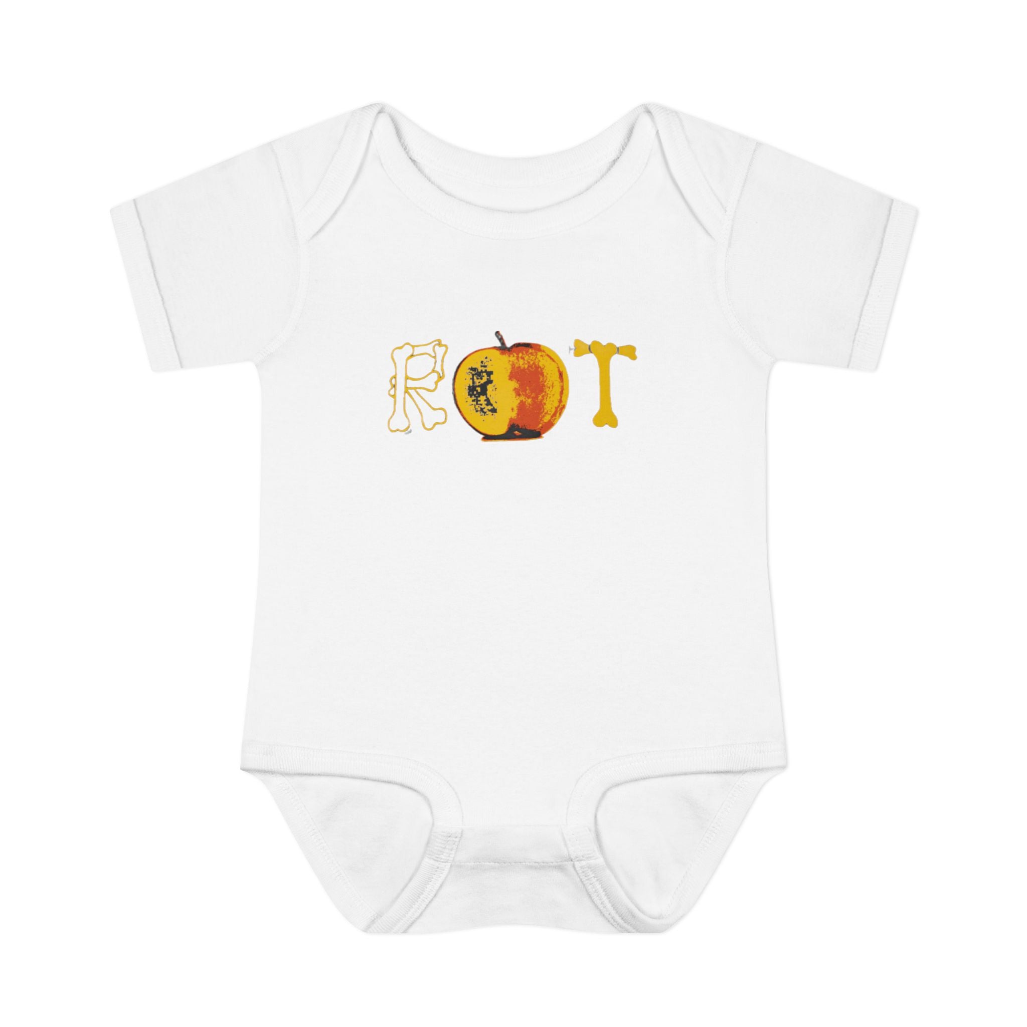 'Rot' Peach Graphic Infant Bodysuit – Funny Fruit Baby Onesie