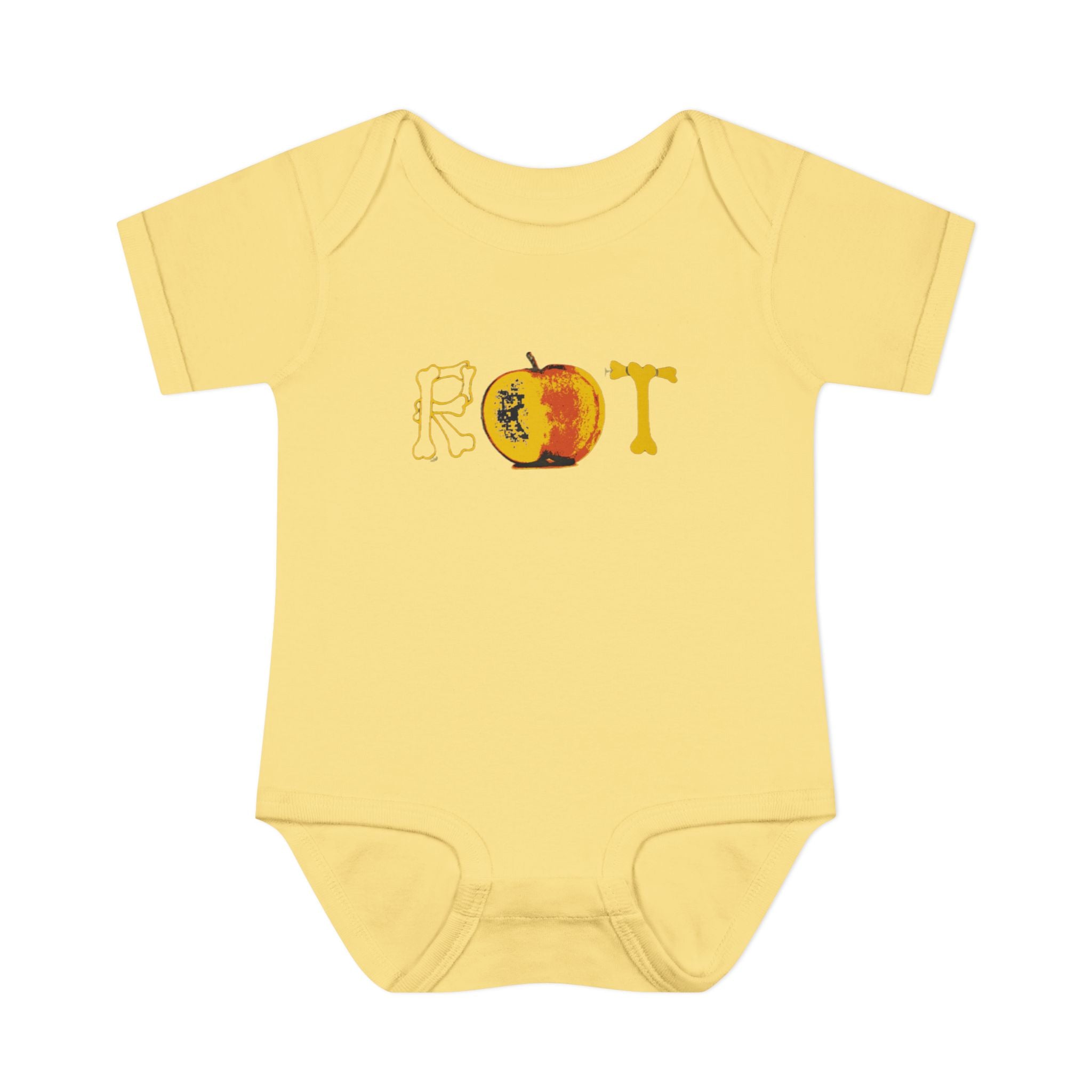 'Rot' Peach Graphic Infant Bodysuit – Funny Fruit Baby Onesie