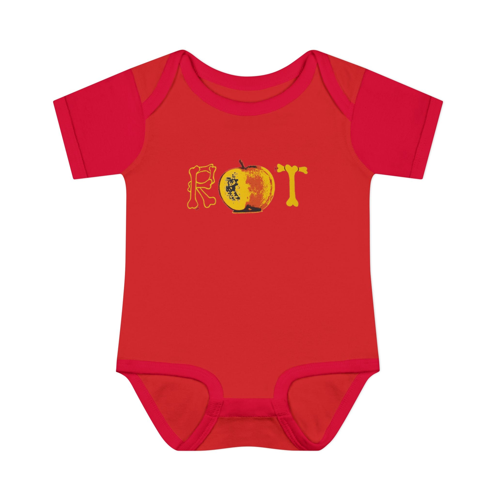 'Rot' Peach Graphic Infant Bodysuit – Funny Fruit Baby Onesie