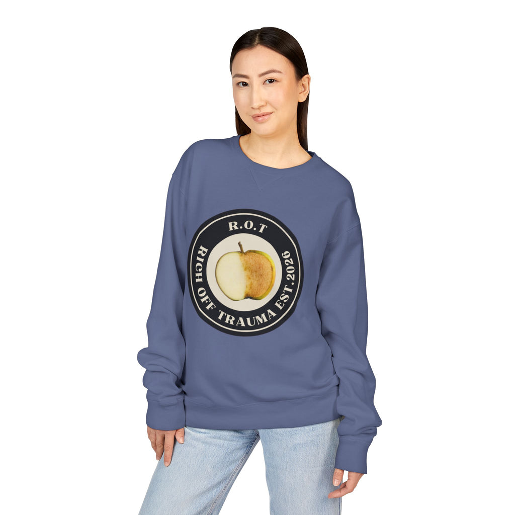Crewneck Sweatshirt — R.O.T. (Rich Off Trauma) Logo