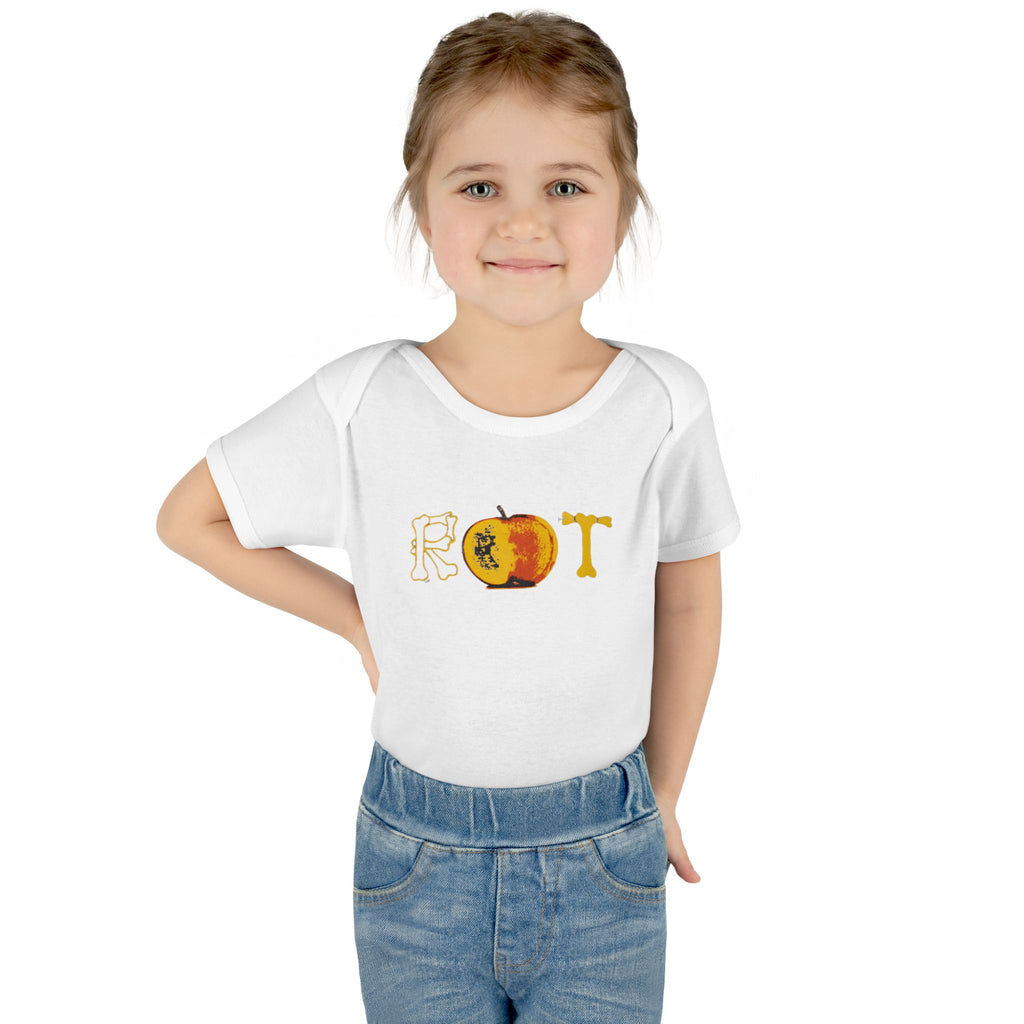 'Rot' Peach Graphic Infant Bodysuit – Funny Fruit Baby Onesie