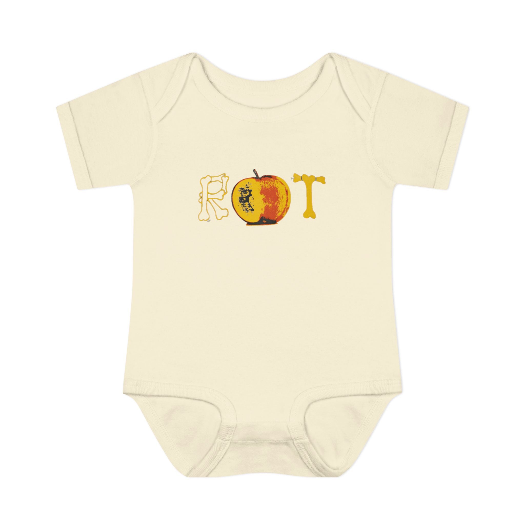 'Rot' Peach Graphic Infant Bodysuit – Funny Fruit Baby Onesie