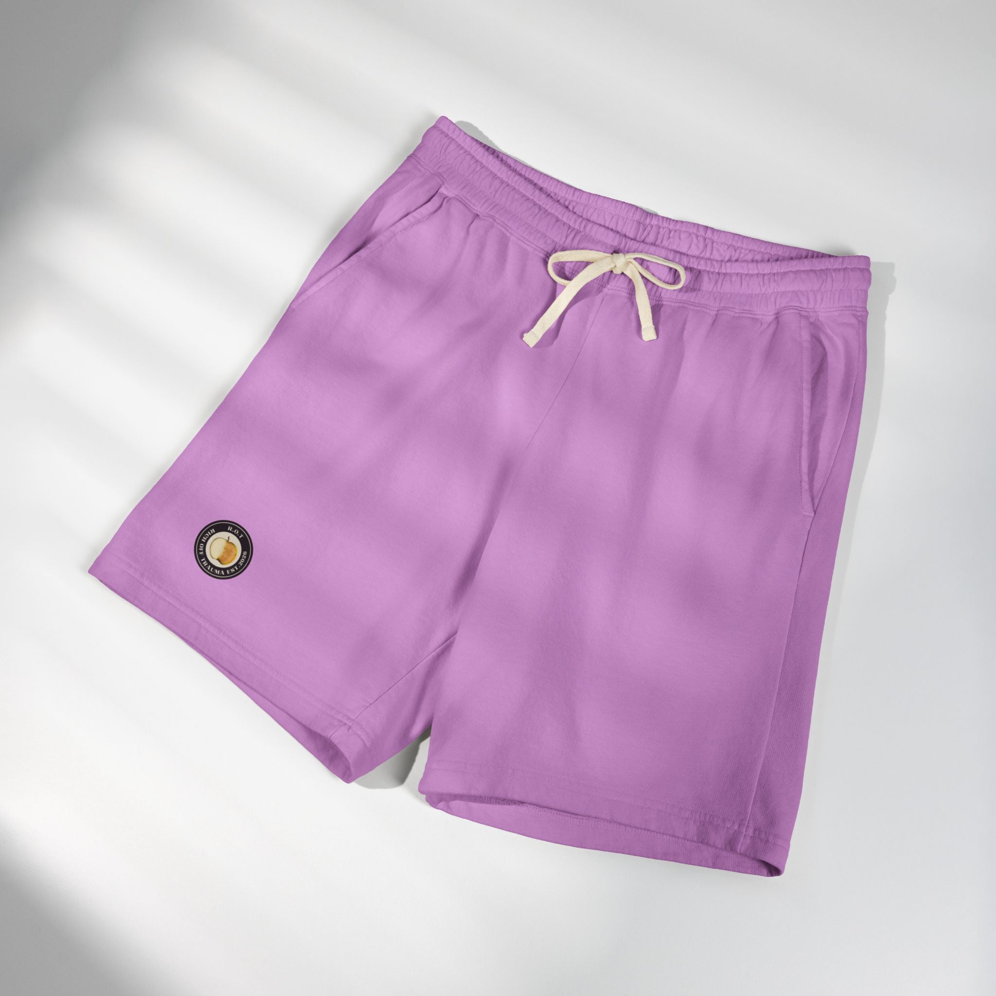 ROT Crew Fleece Sweat Shorts — Garment-Dyed Lightweight Casual Lounge Shorts