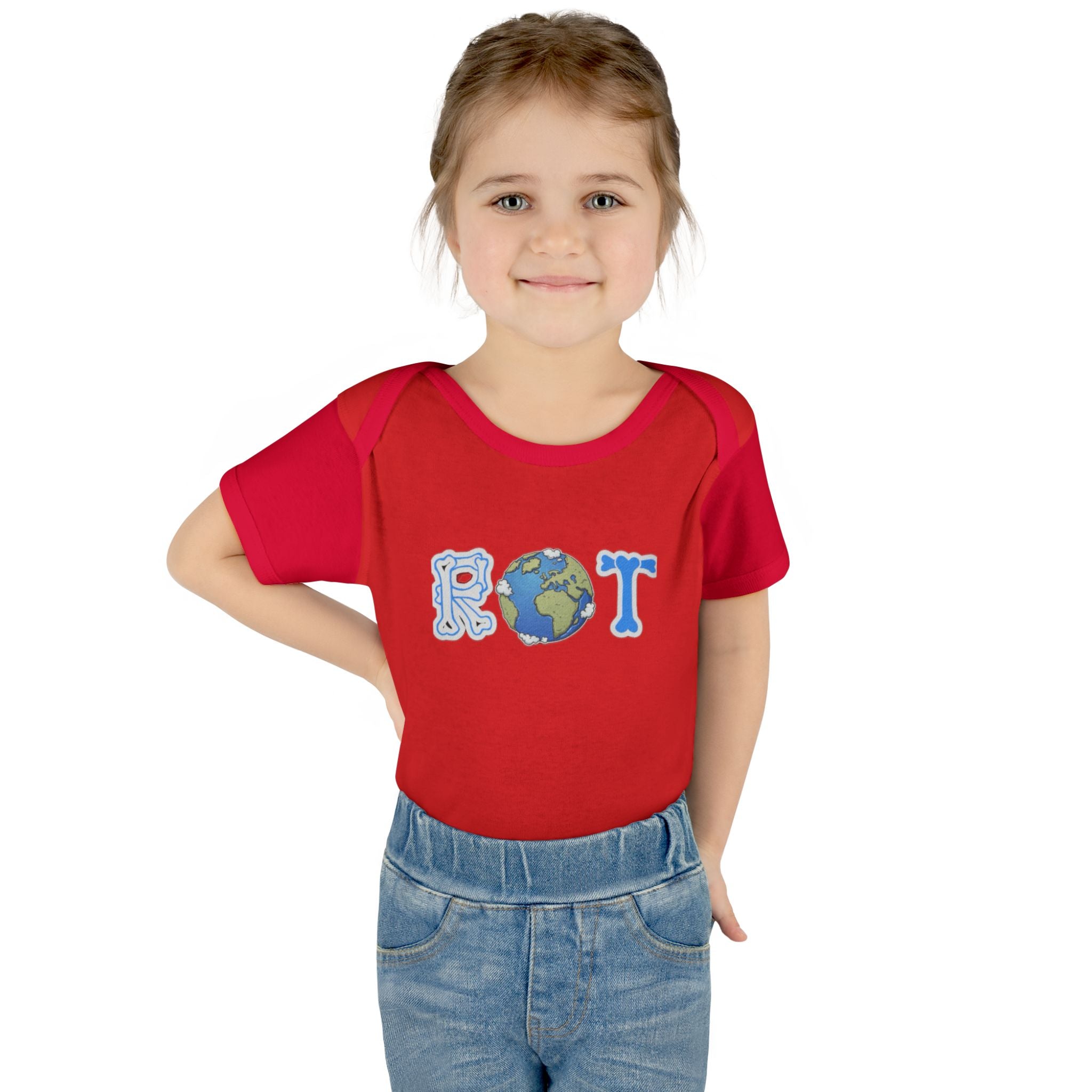'ROT' Earth Graphic Baby Onesie
