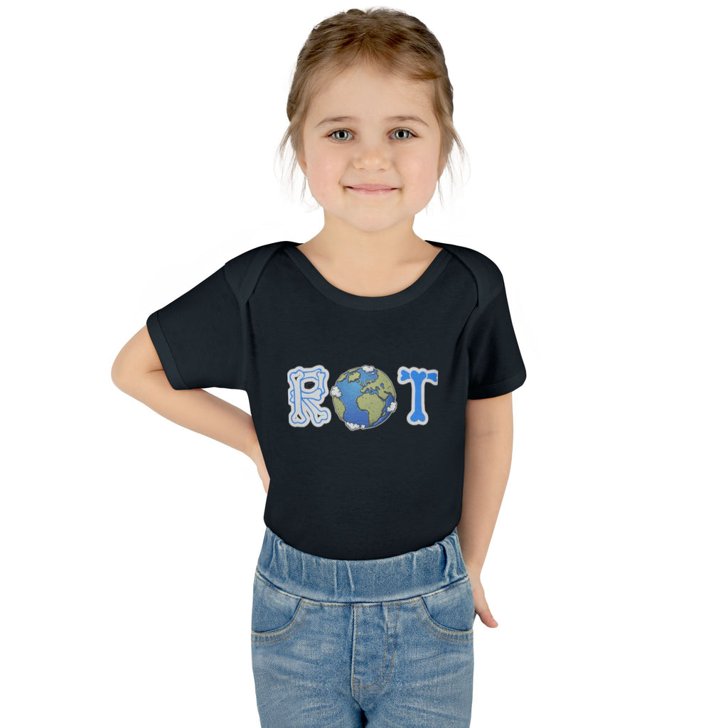 'ROT' Earth Graphic Baby Onesie