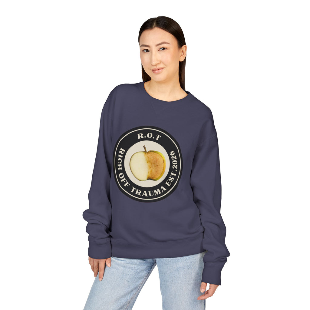 Crewneck Sweatshirt — R.O.T. (Rich Off Trauma) Logo
