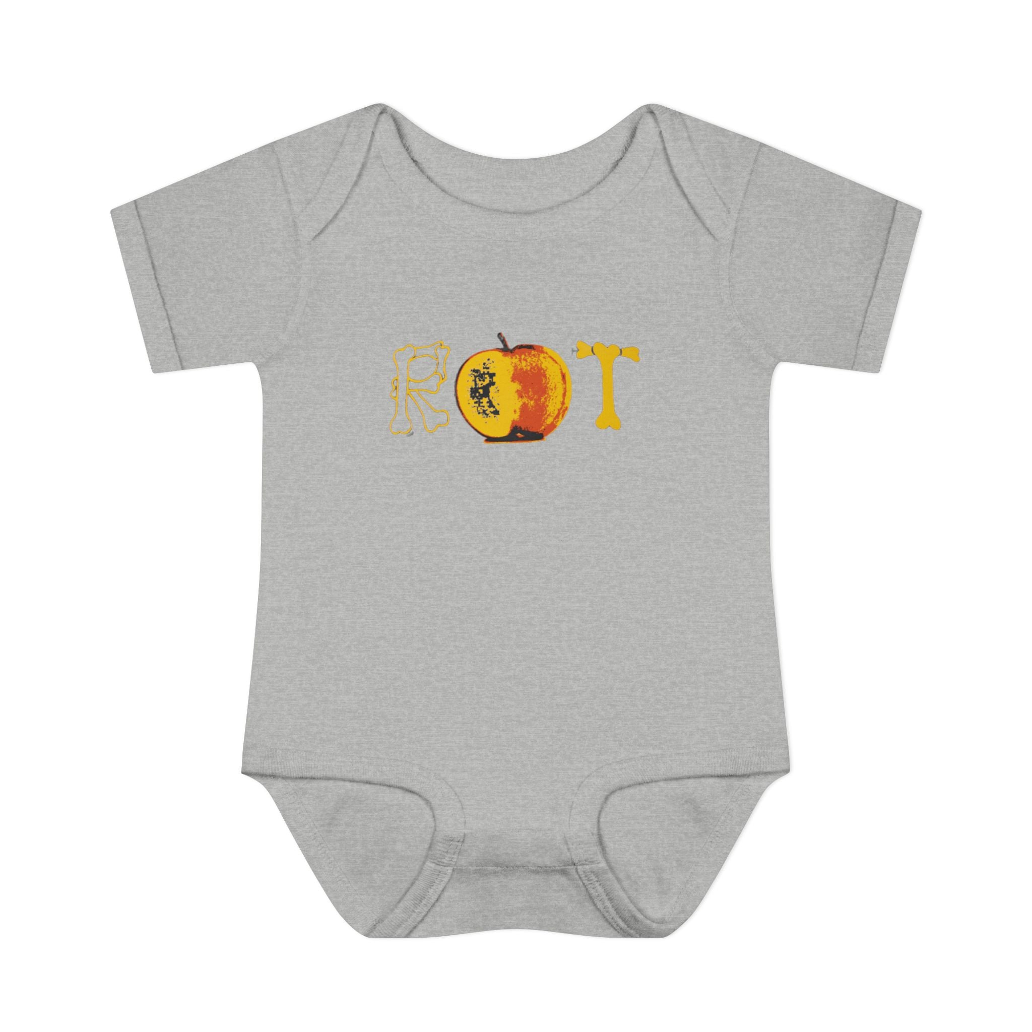 'Rot' Peach Graphic Infant Bodysuit – Funny Fruit Baby Onesie