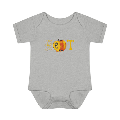 'Rot' Peach Graphic Infant Bodysuit – Funny Fruit Baby Onesie