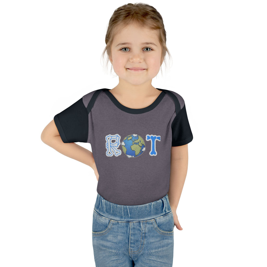 'ROT' Earth Graphic Baby Onesie