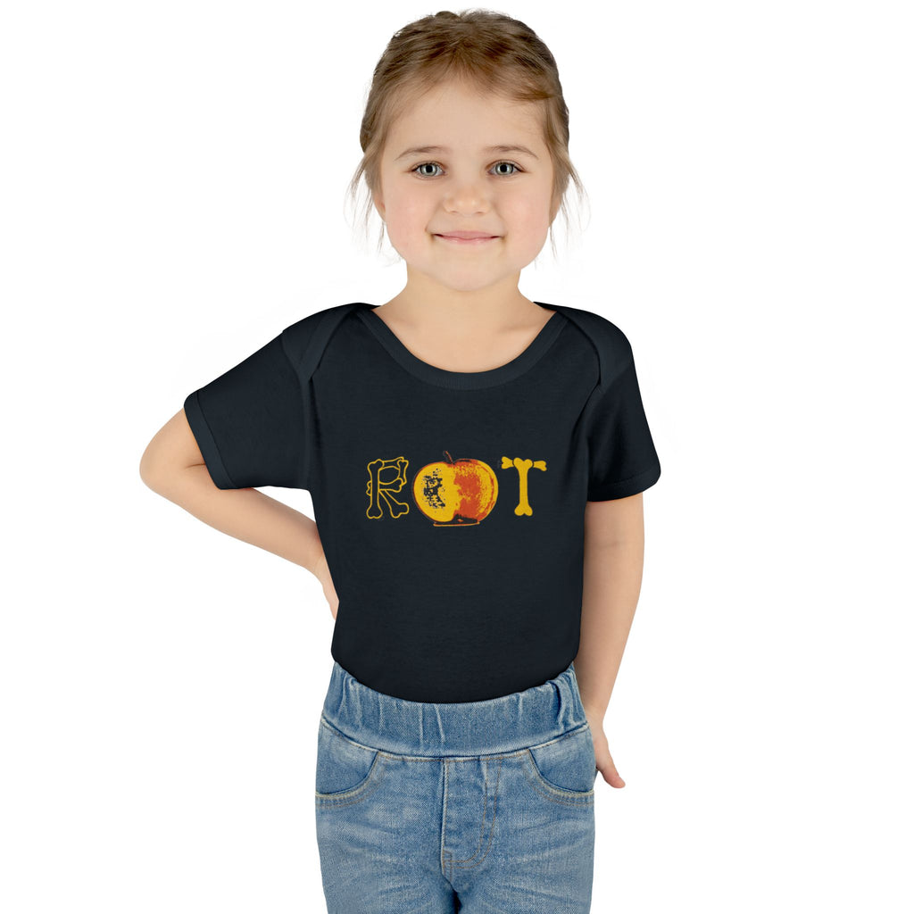 'Rot' Peach Graphic Infant Bodysuit – Funny Fruit Baby Onesie