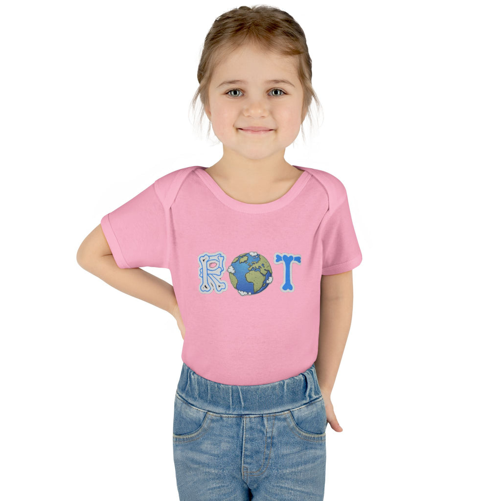 'ROT' Earth Graphic Baby Onesie