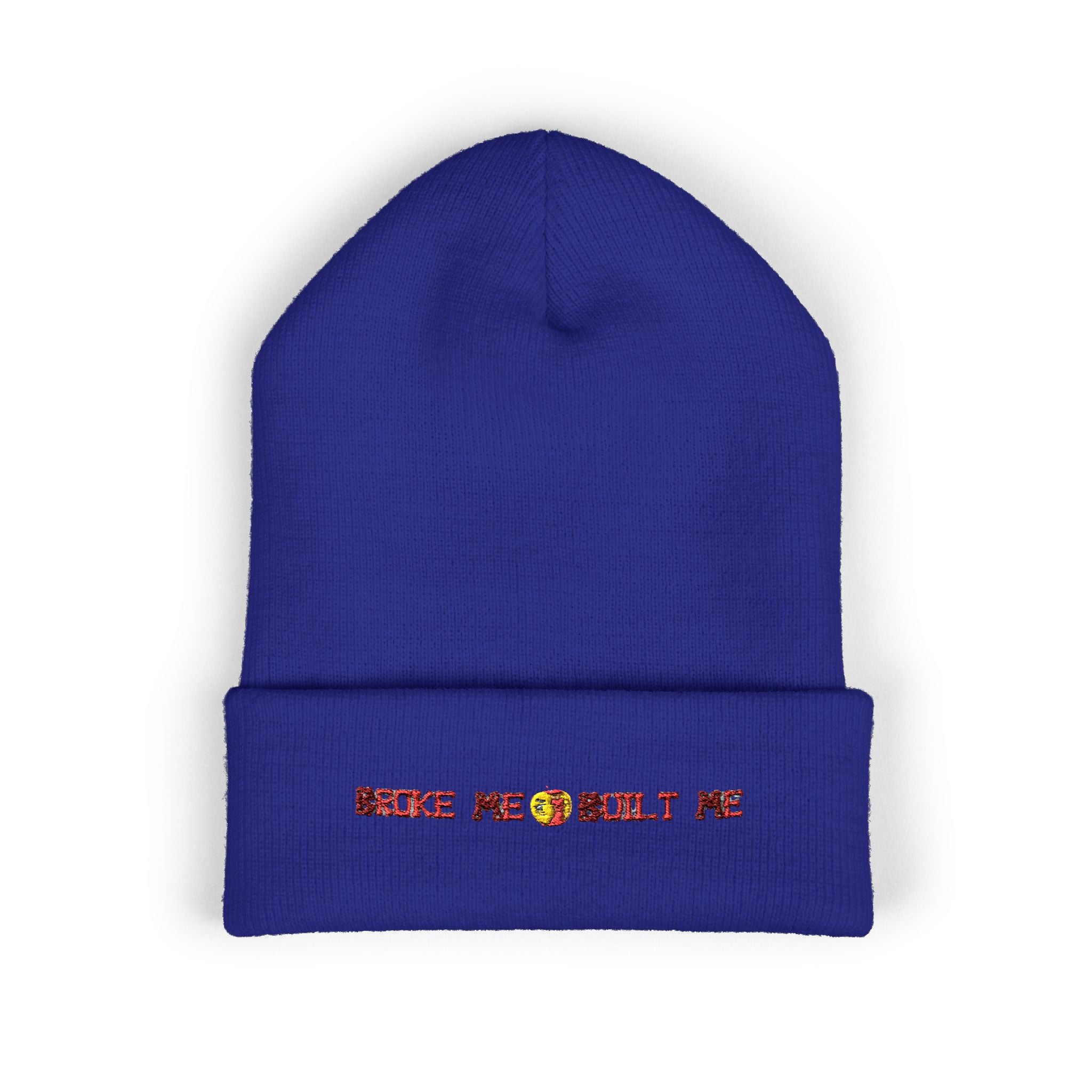 Broken ROT Patch Cuffed Beanie — Classic Knit Winter Hat