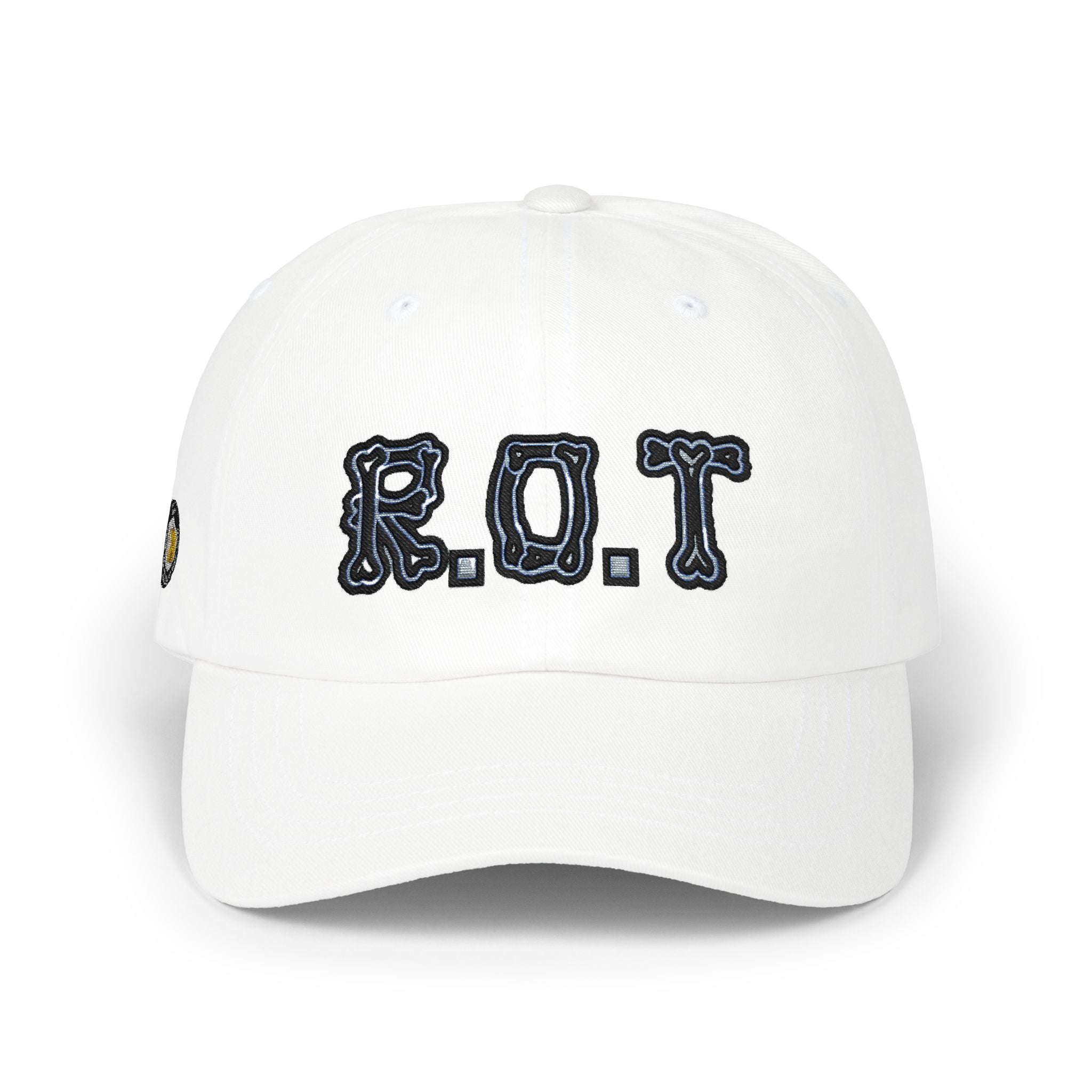 R.O.T Embroidered Classic Dad Cap – Vintage Denim Lettering Baseball Hat
