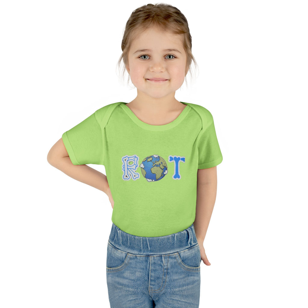 'ROT' Earth Graphic Baby Onesie