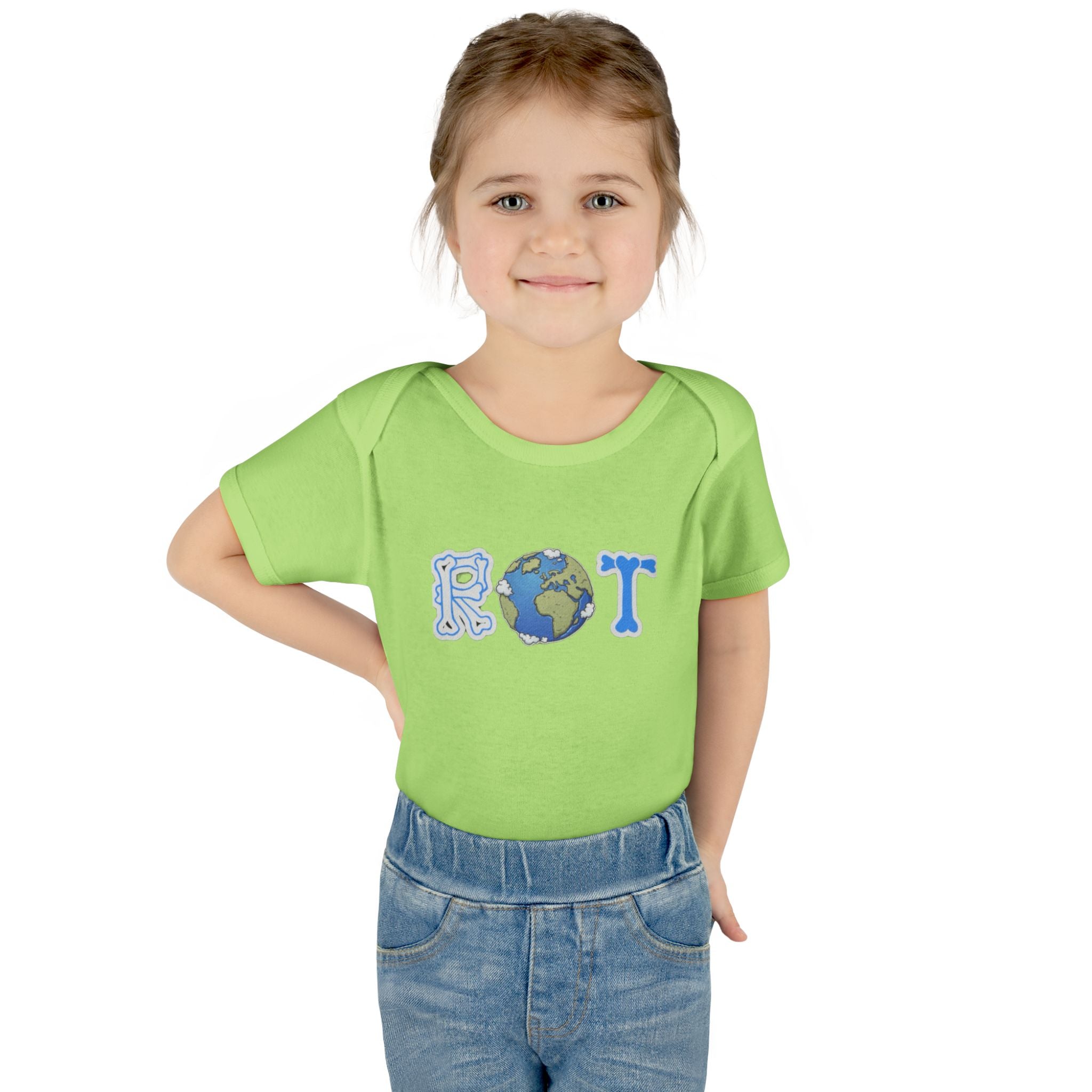 'ROT' Earth Graphic Baby Onesie