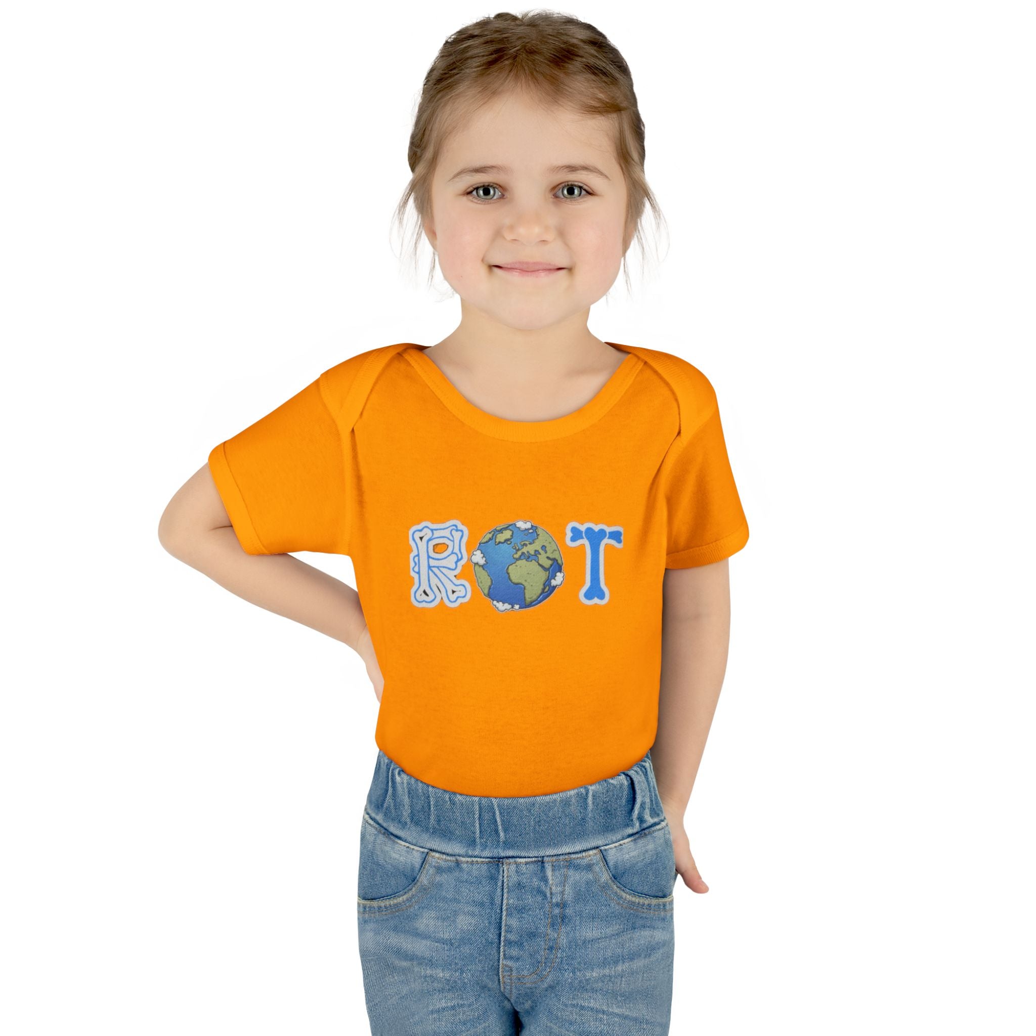 'ROT' Earth Graphic Baby Onesie