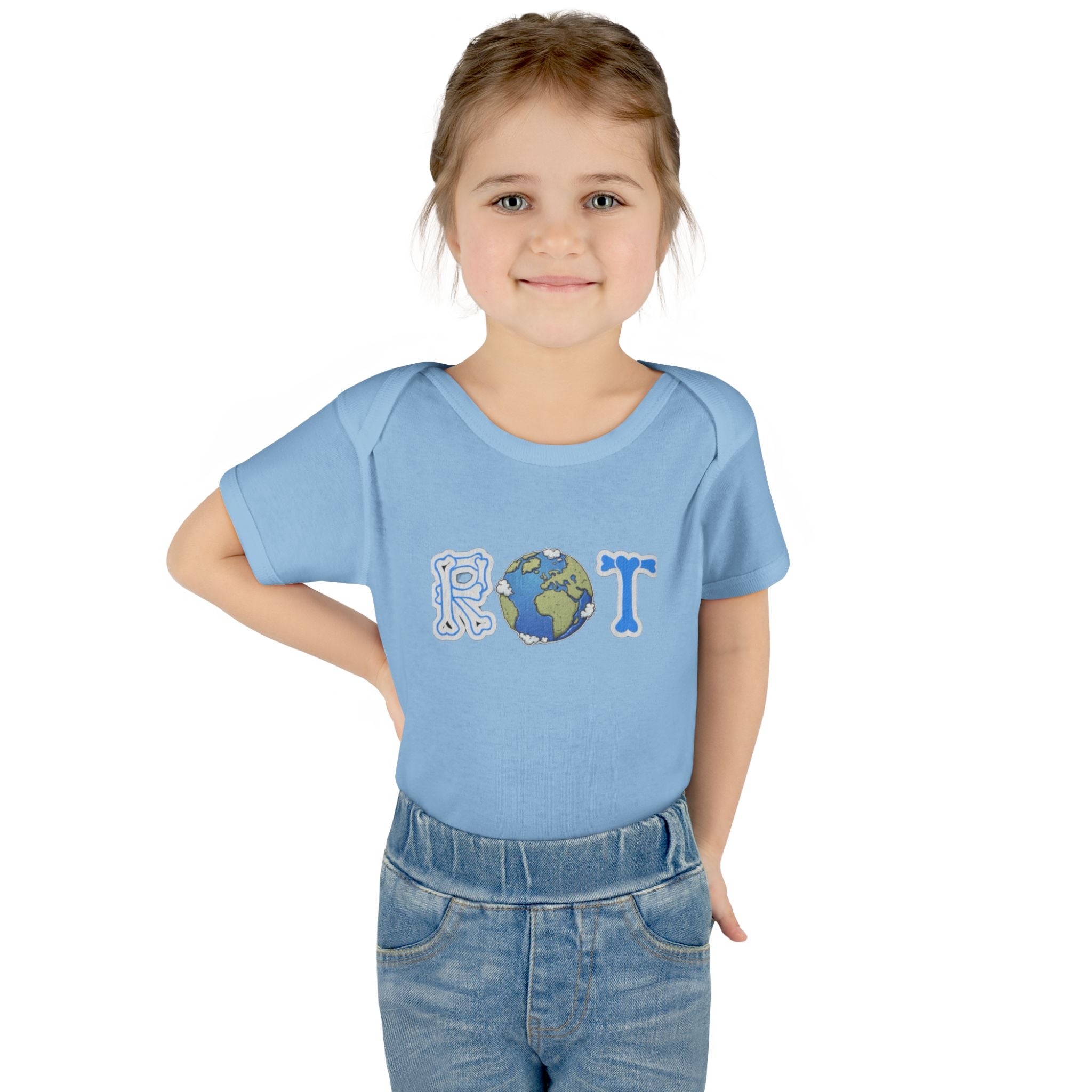 'ROT' Earth Graphic Baby Onesie
