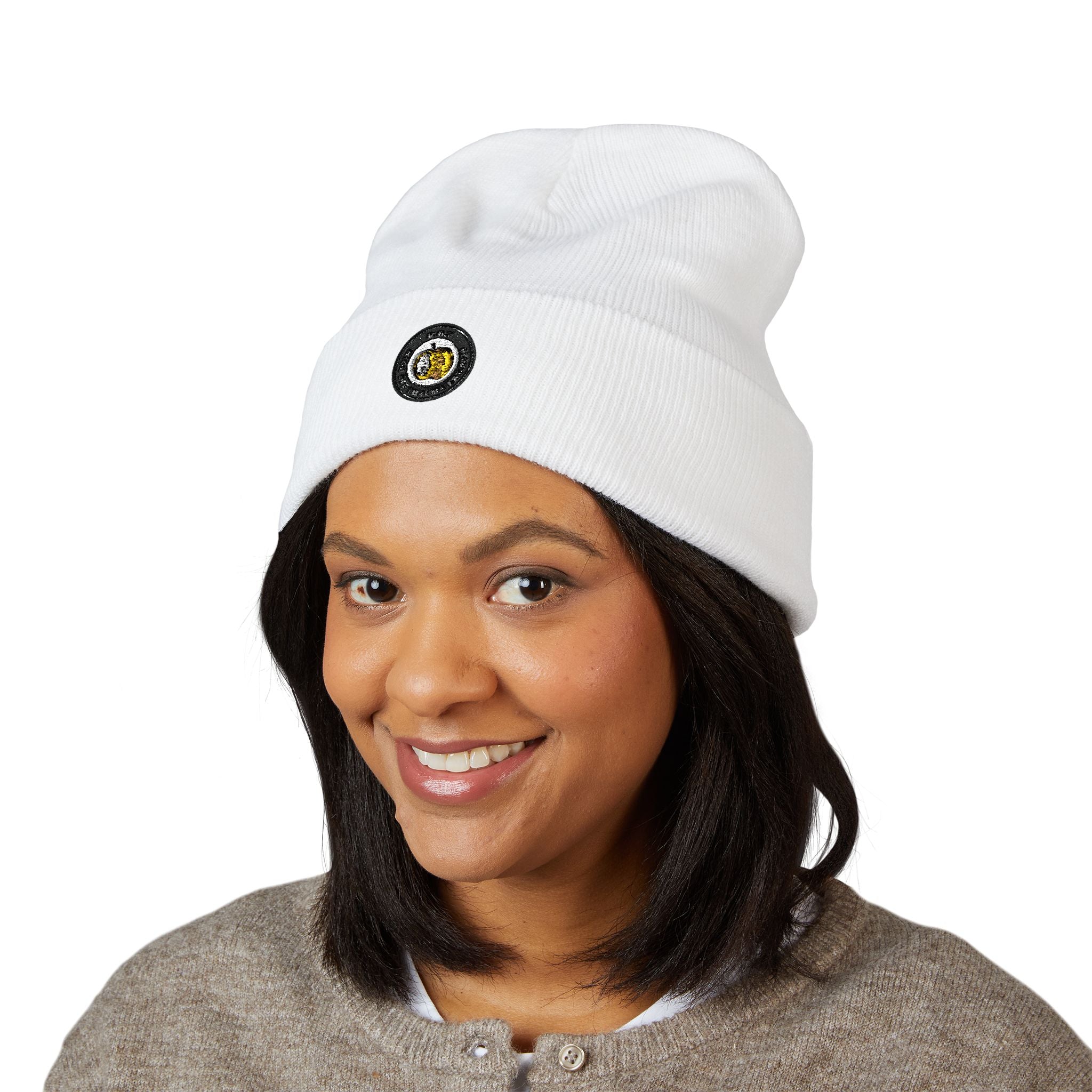 ROT Patch Cuffed Beanie — Classic Knit Winter Hat